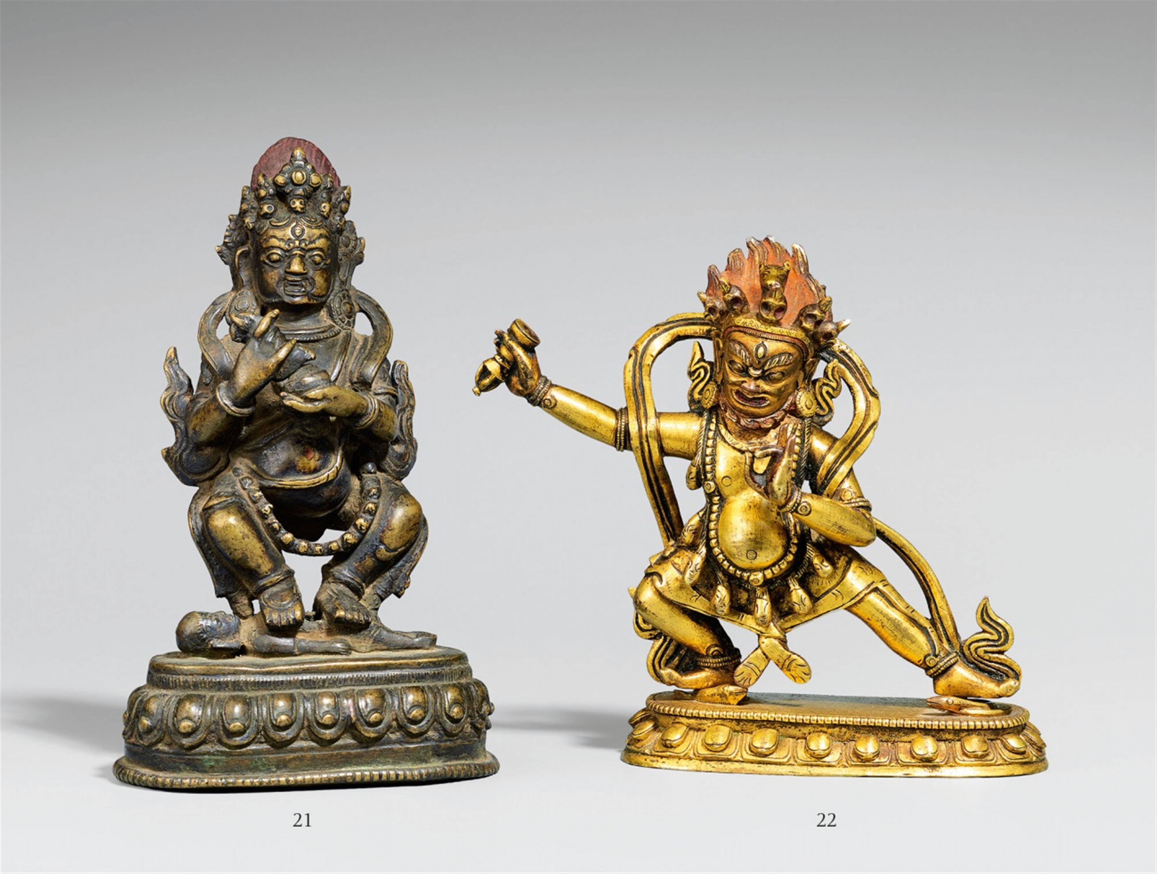 Hayagriva. Feuervergoldete Bronze. Tibet. 18. Jh. - image-1
