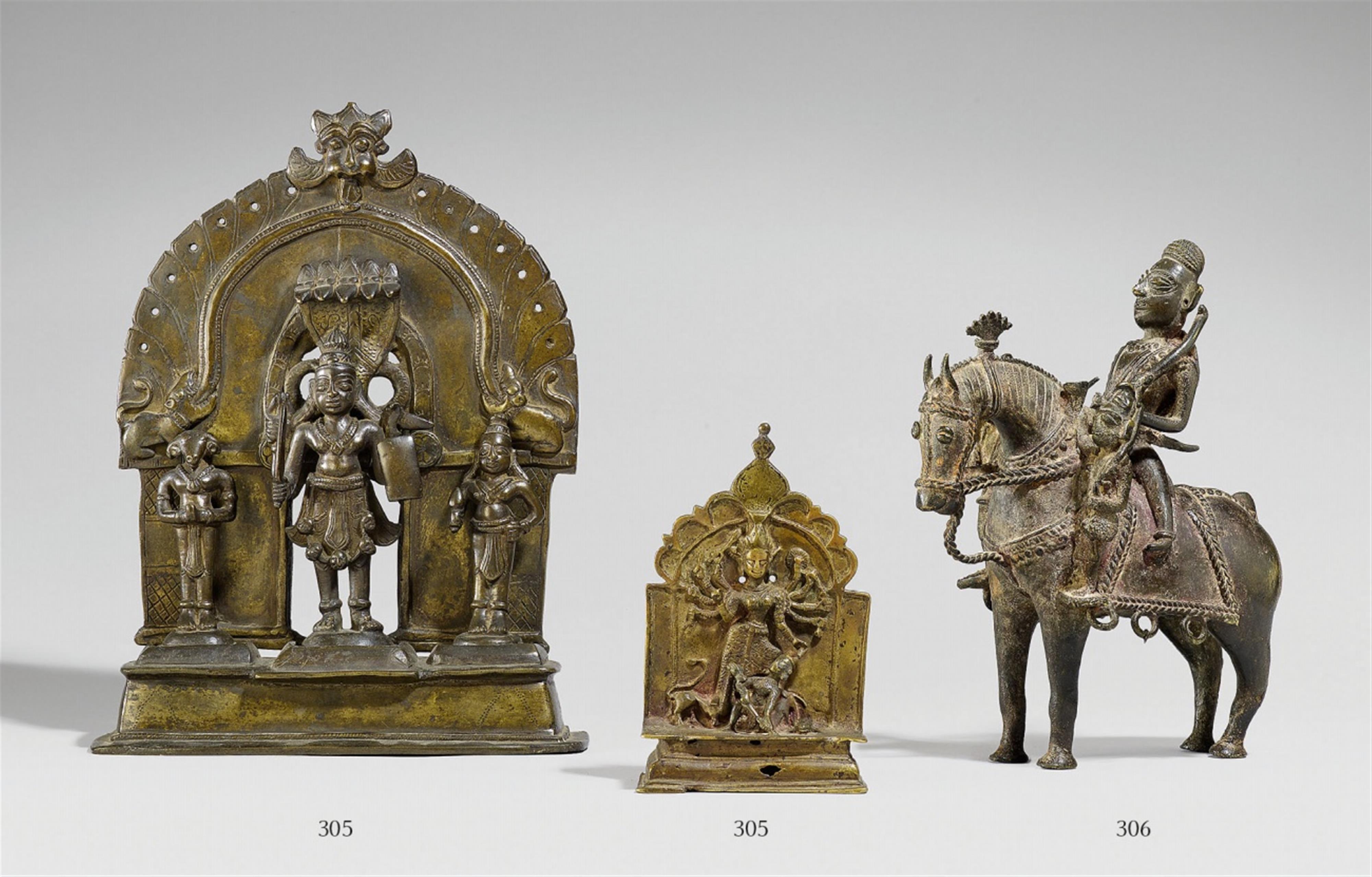 Virabhadra-Altar. Bronze. Indien. Maharashtra/Karnataka. 19. Jh. - image-1