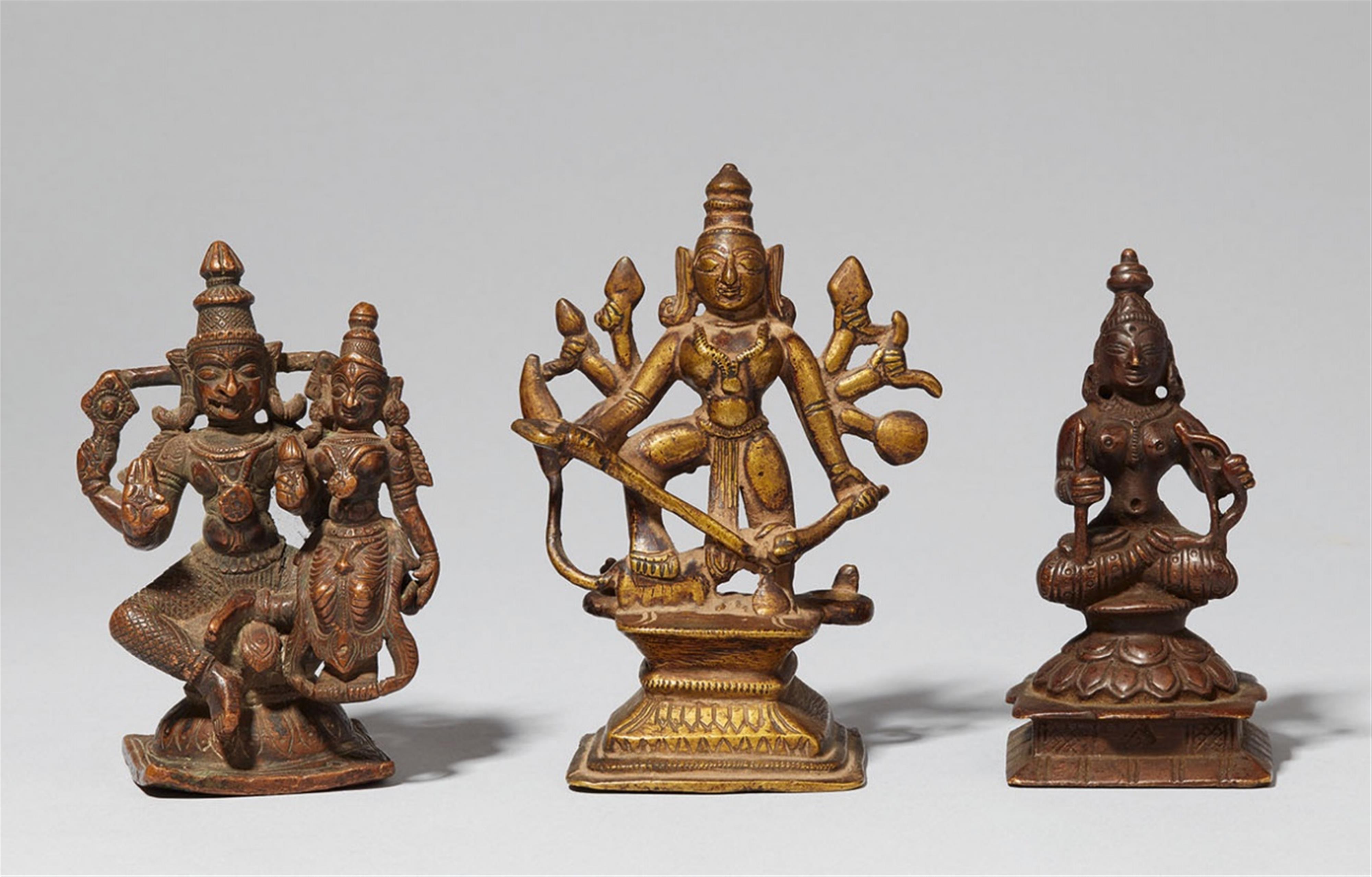 Three South Indian bronze figures. 19th/20th century - image-1