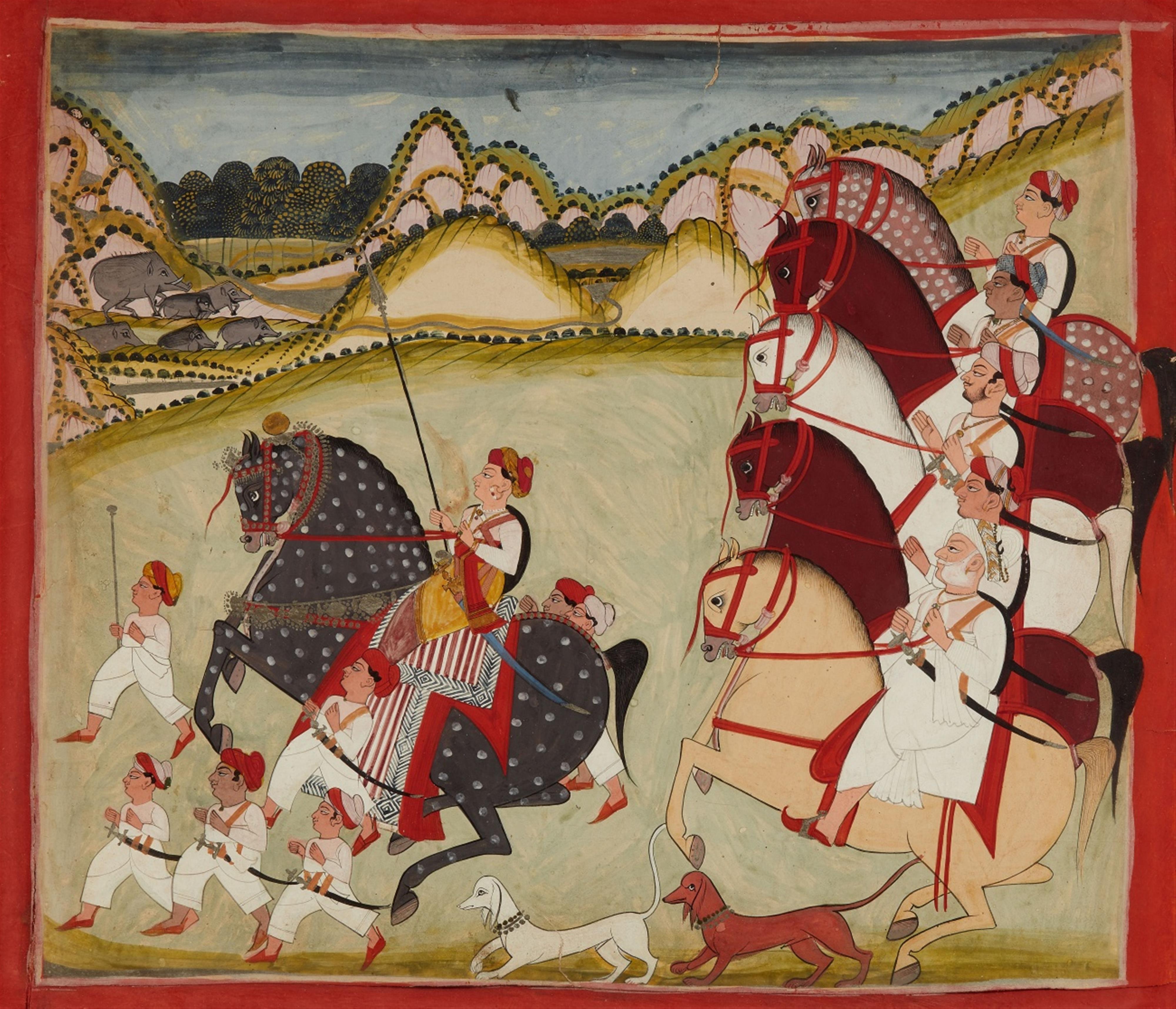 A Rajasthani painting. Late 19th century - image-1
