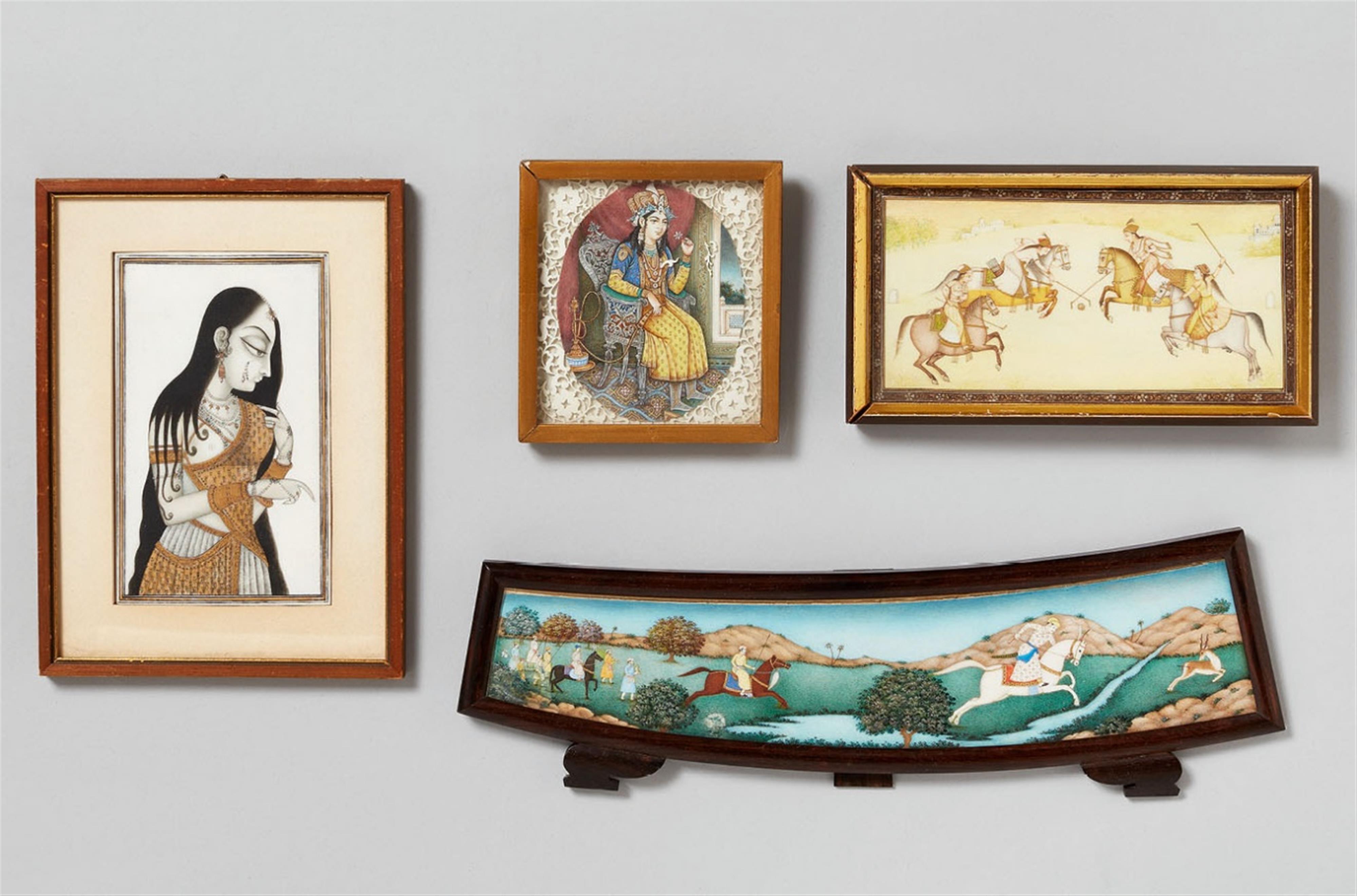 Four paintings on ivory. India. 20th century - image-1
