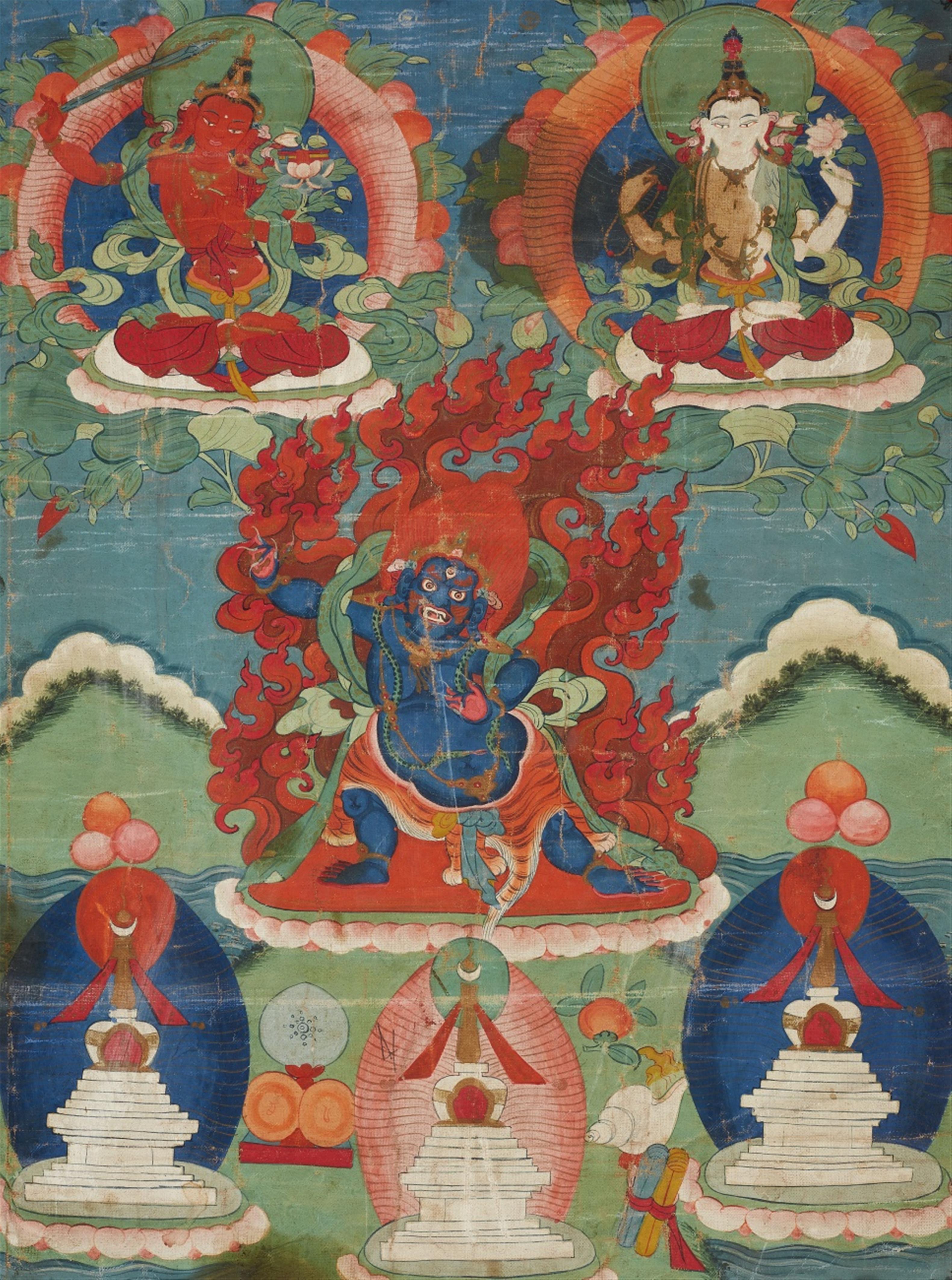 Thangka des Vajrapani. Tibet. Spätes 19. Jh. - image-1