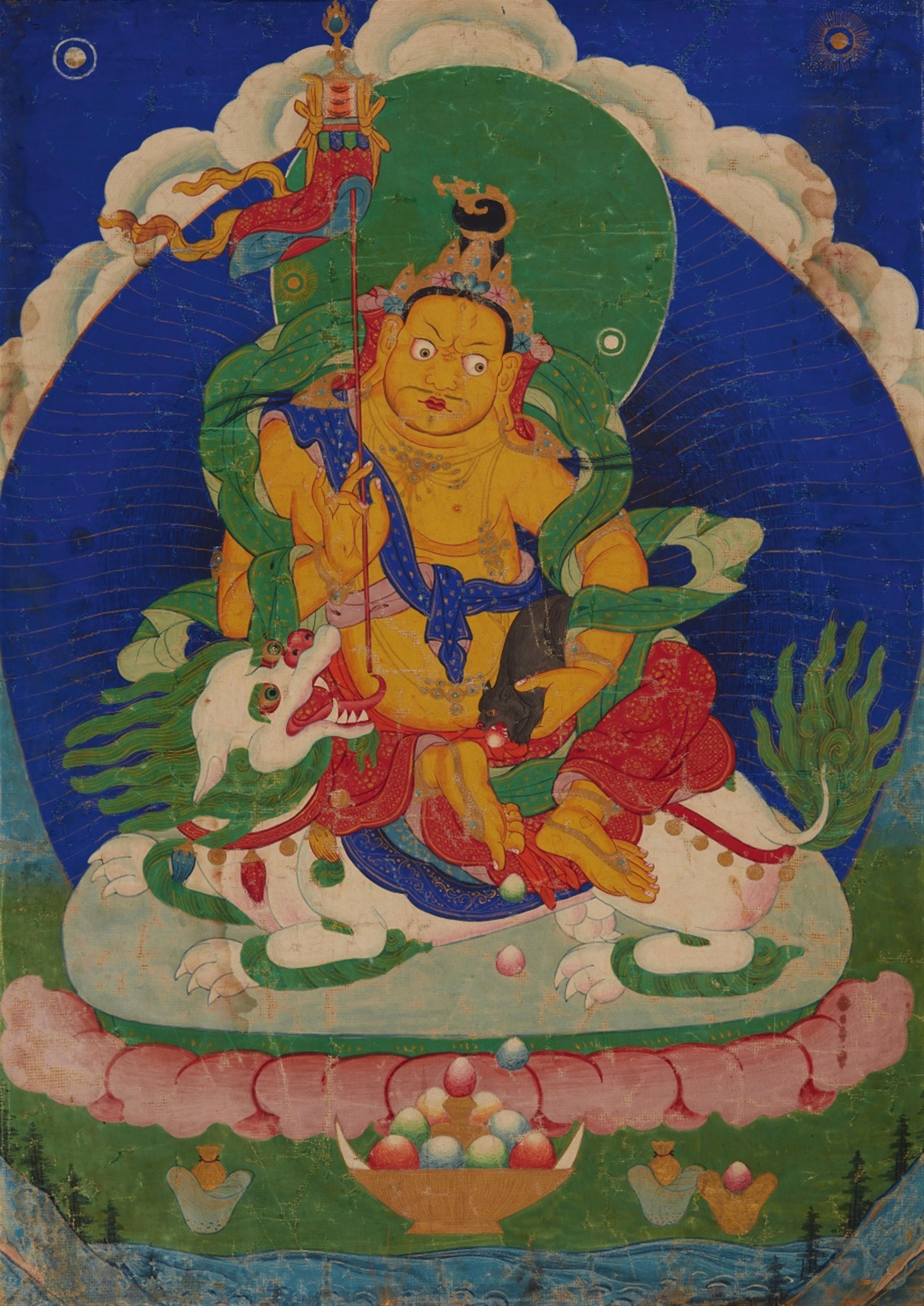 Thangka des Jambhala. Tibet. 19./frühes 20. Jh. - image-1