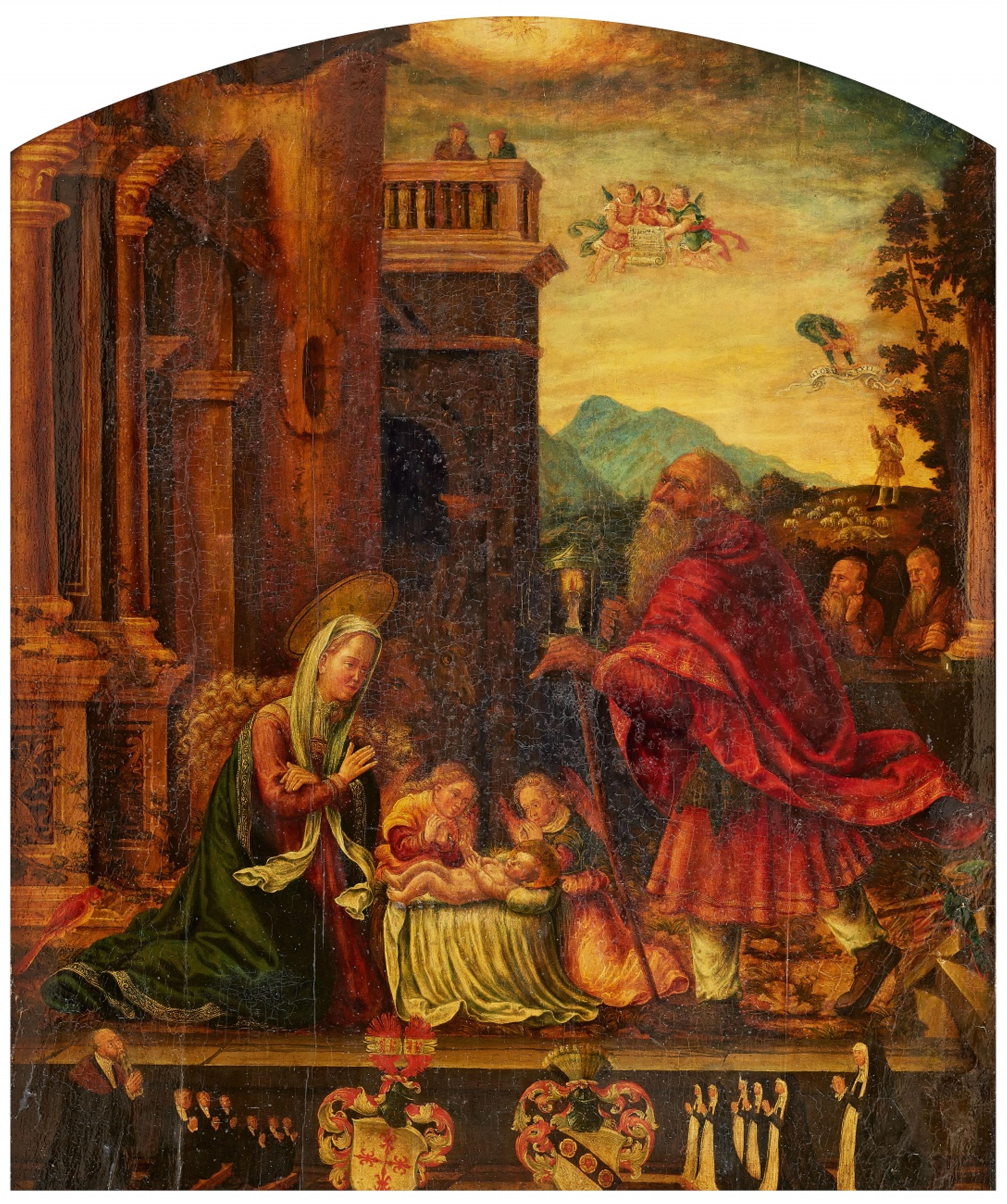 Probably South German School circa 1530 - The Nativity - image-1
