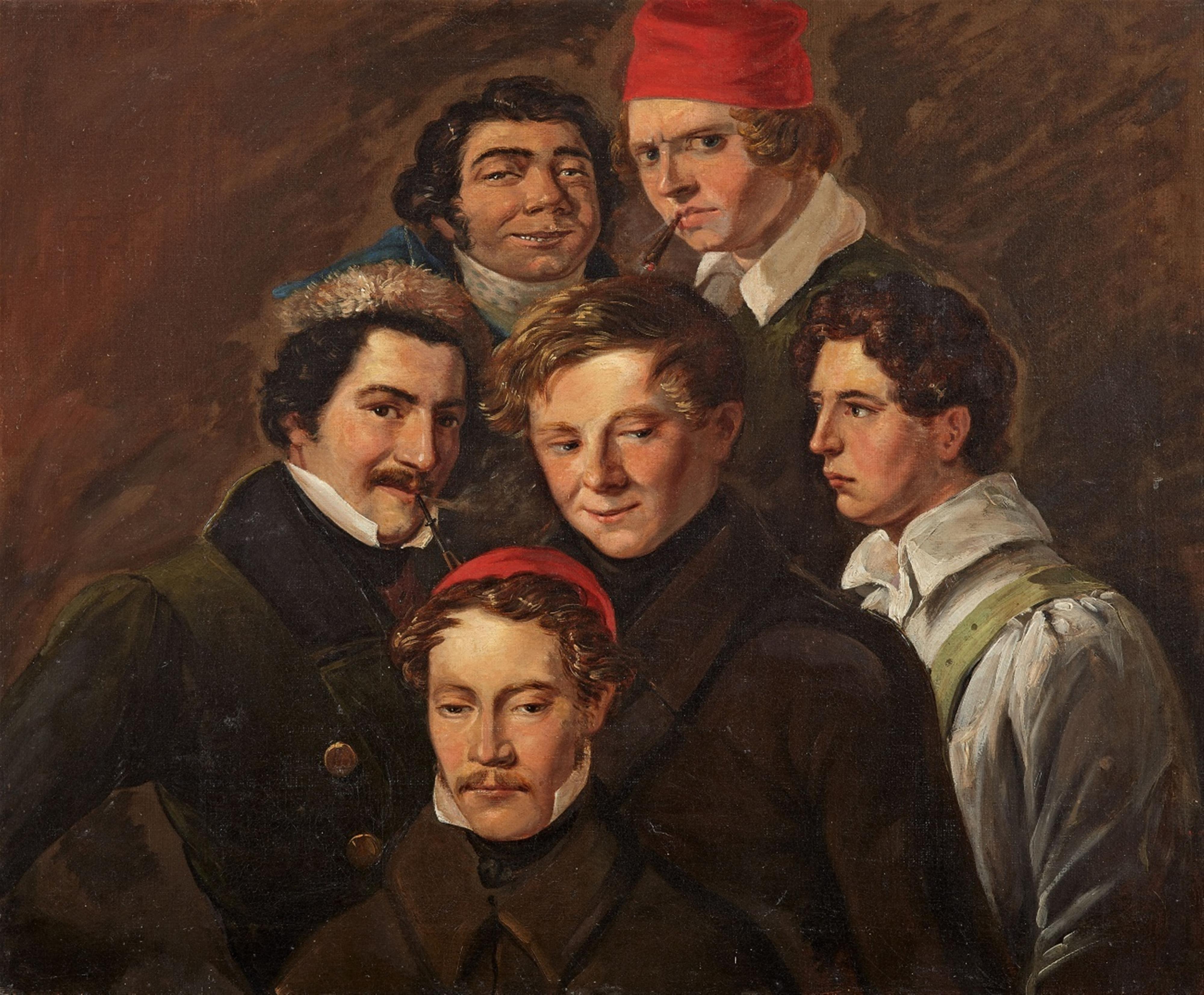 German School, 1st half 19th century - A Group Portrait - image-1