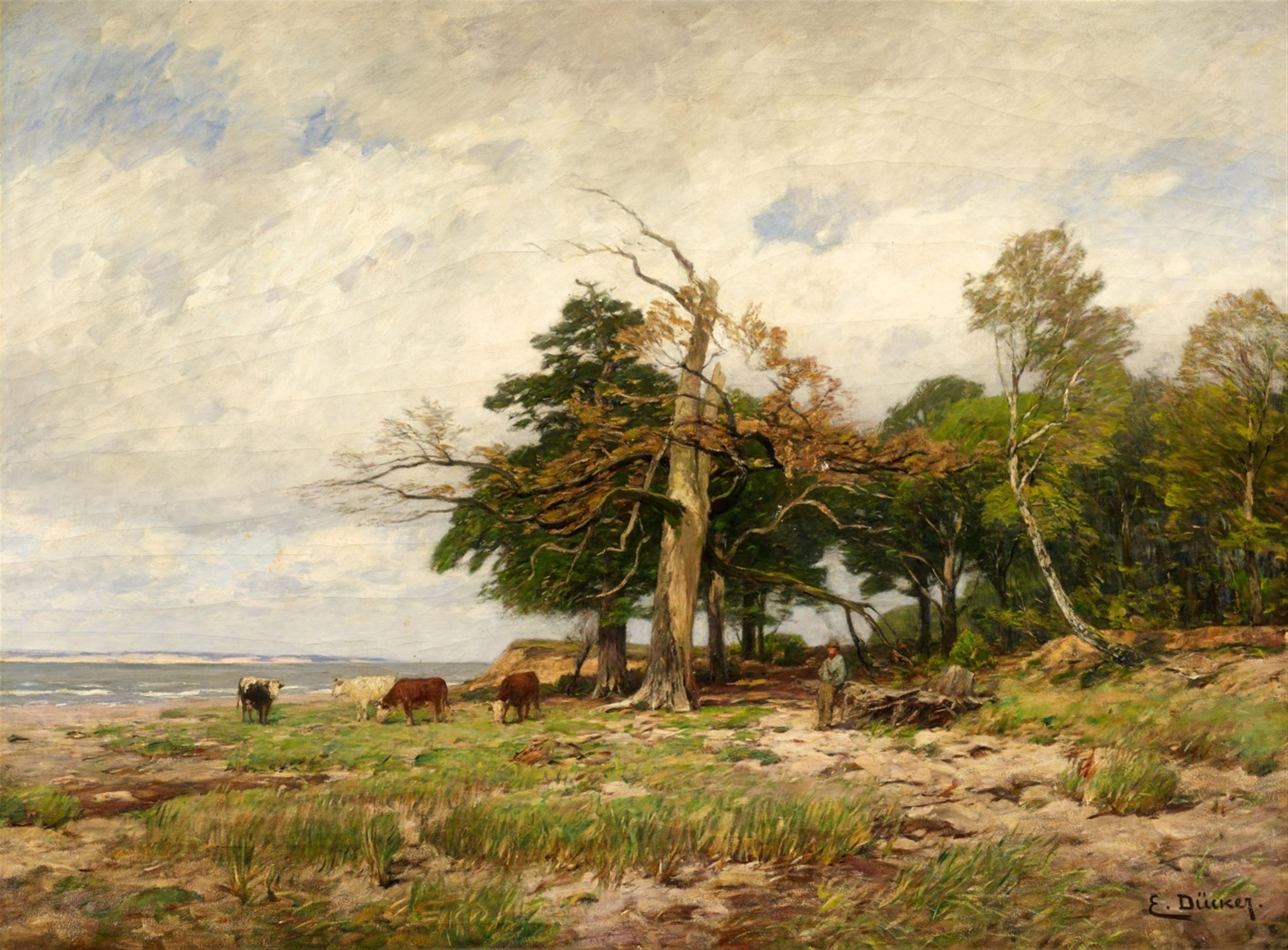 Eugène Gustav Dücker - An Old Oak on Rügen - image-1
