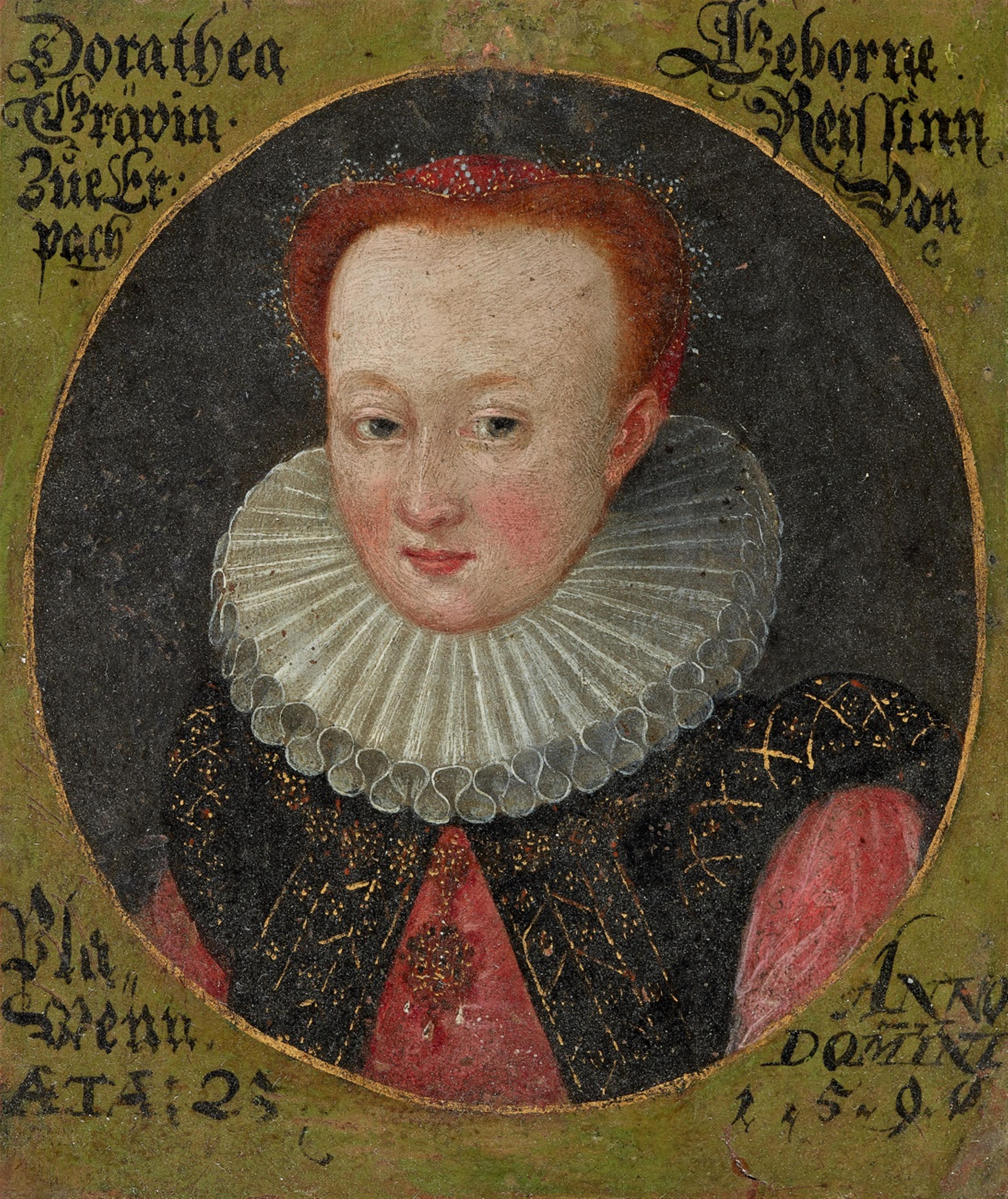 German School circa 1600 - Portrait of Dorothea Reuß von Plauen, Countess of Erbach - image-1