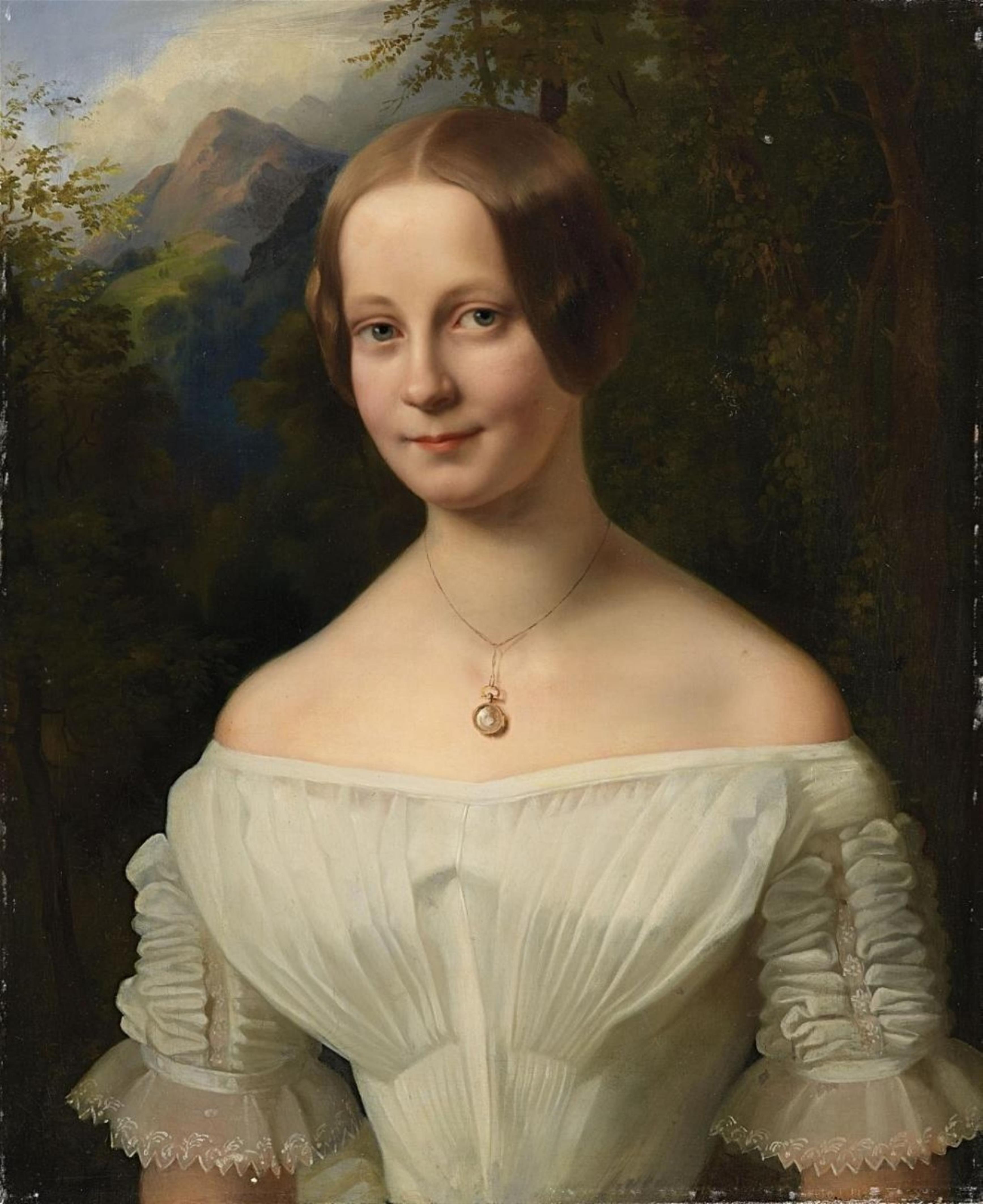 Julius Schoppe - Portrait of a Young Lady - image-1