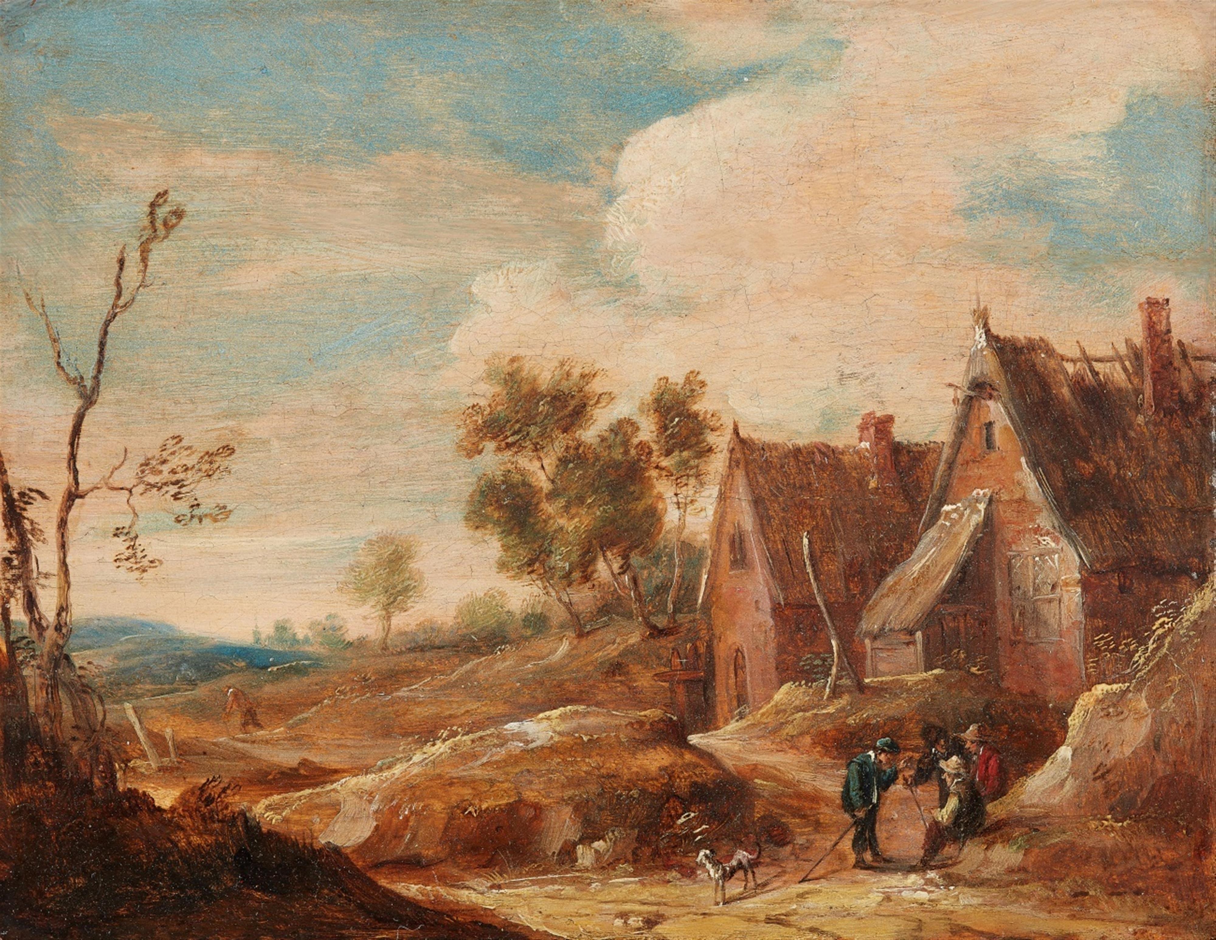 Flemish School, 17th century - Small Landscape with a Farmstead - image-1
