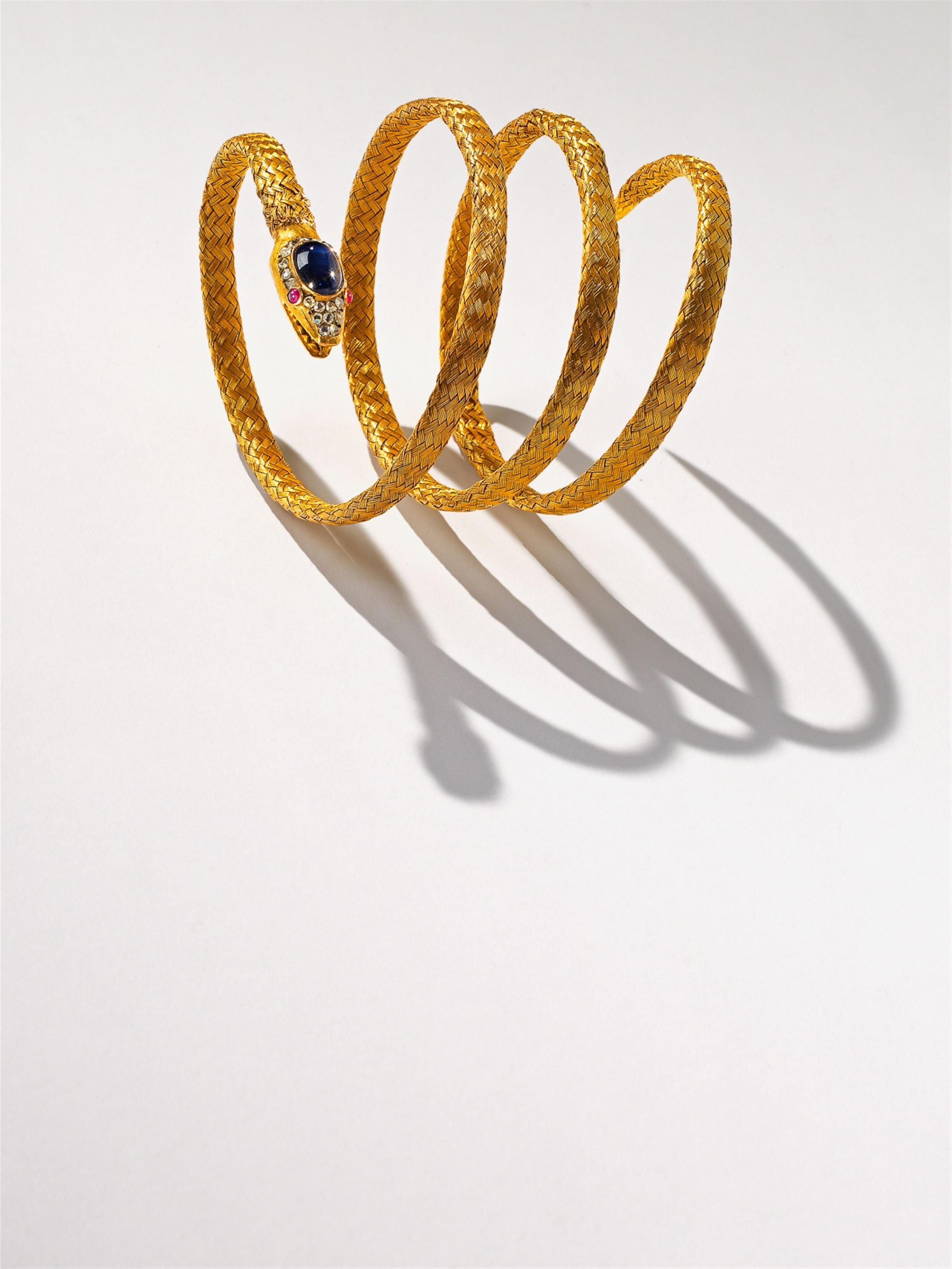A Parisian Louis Philippe 18k gold snake bracelet - image-2