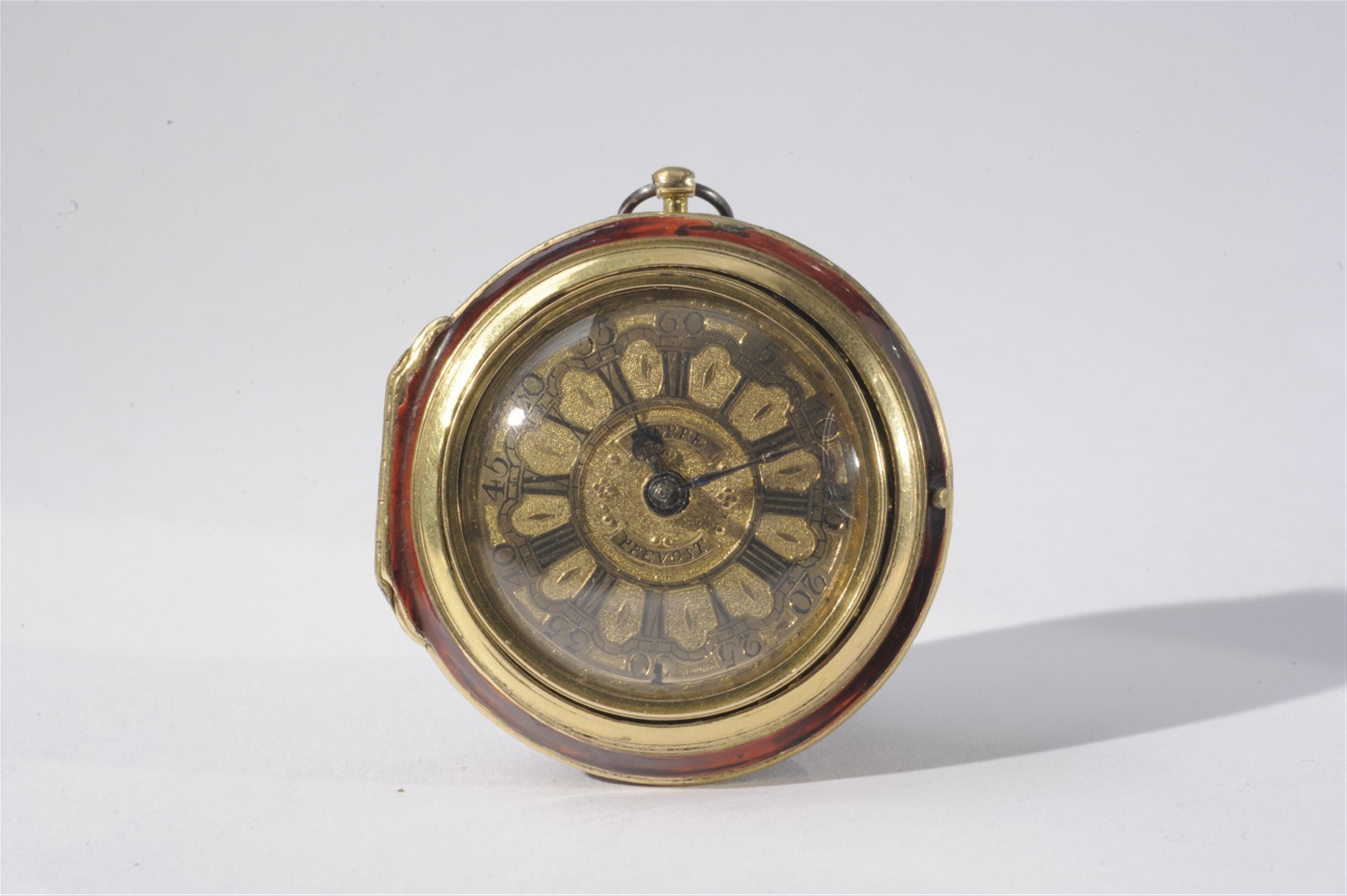 A Parisian openface 18k gold Louis XV pocketwatch - image-1