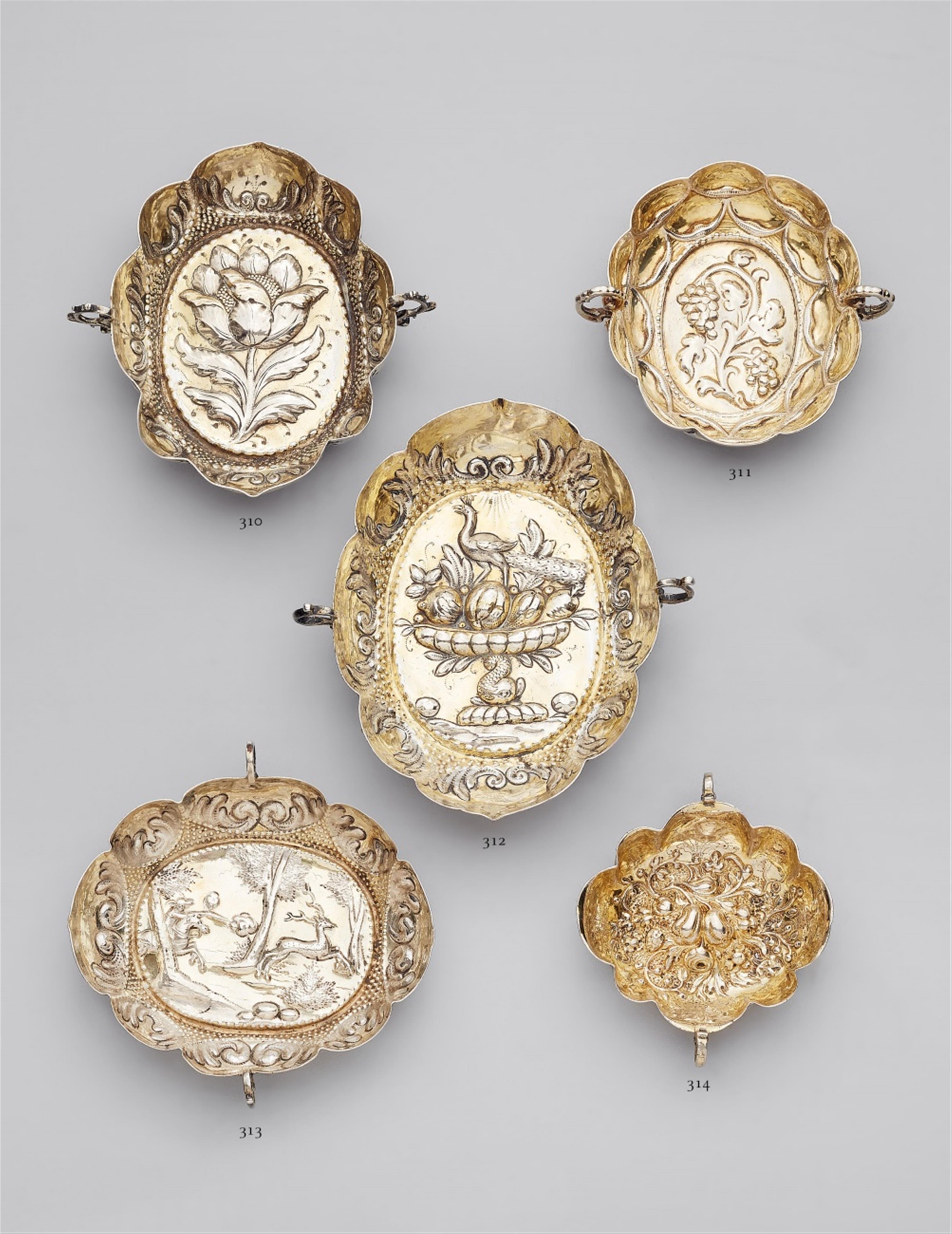 An Augsburg parcel gilt silver brandy bowl. Marks of Balthasar Haydt, 1673 - 77. - image-1