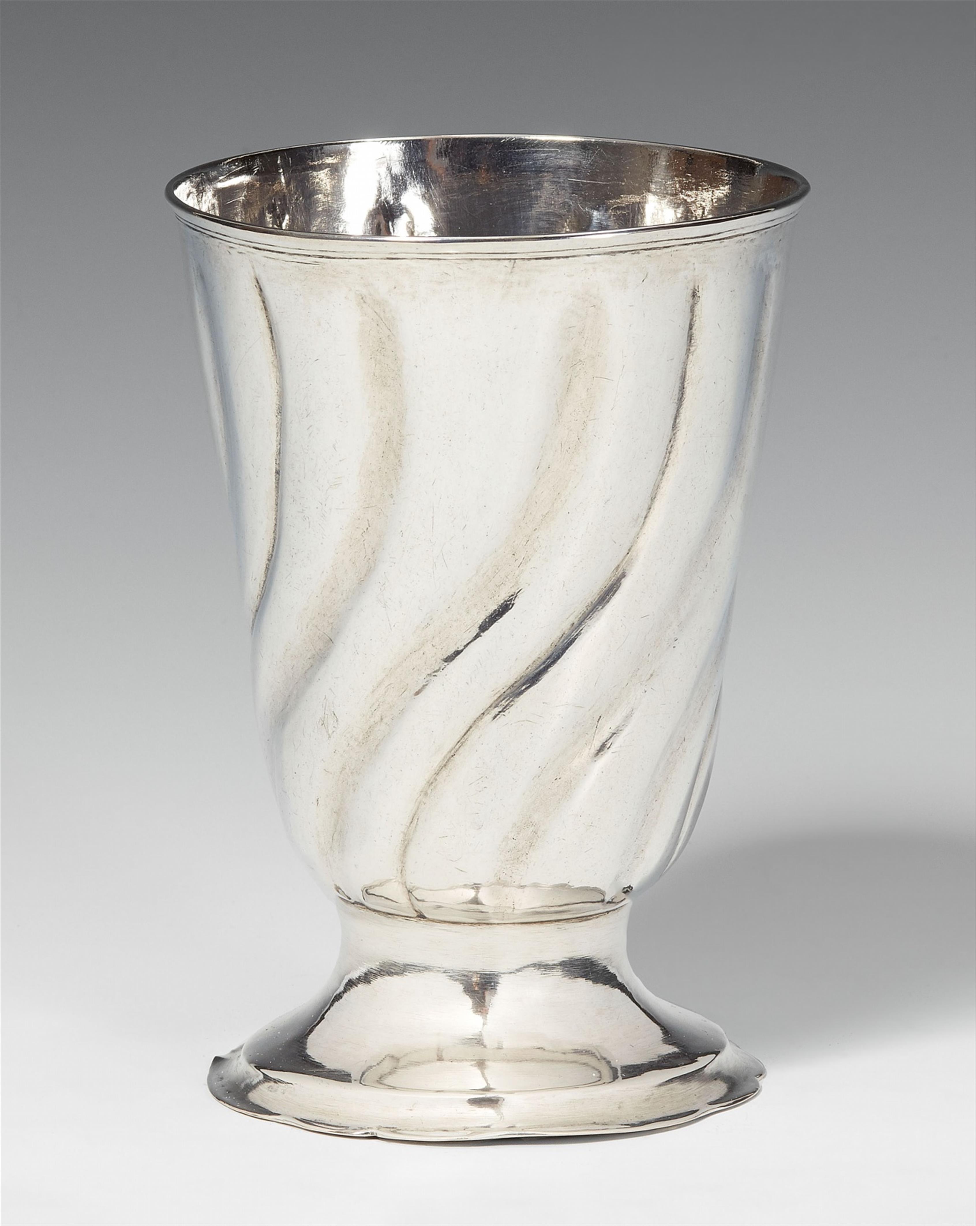 A Breslau silver beaker. Marks of Johann Gottlieb Schmidt, 1758 - 60. - image-1