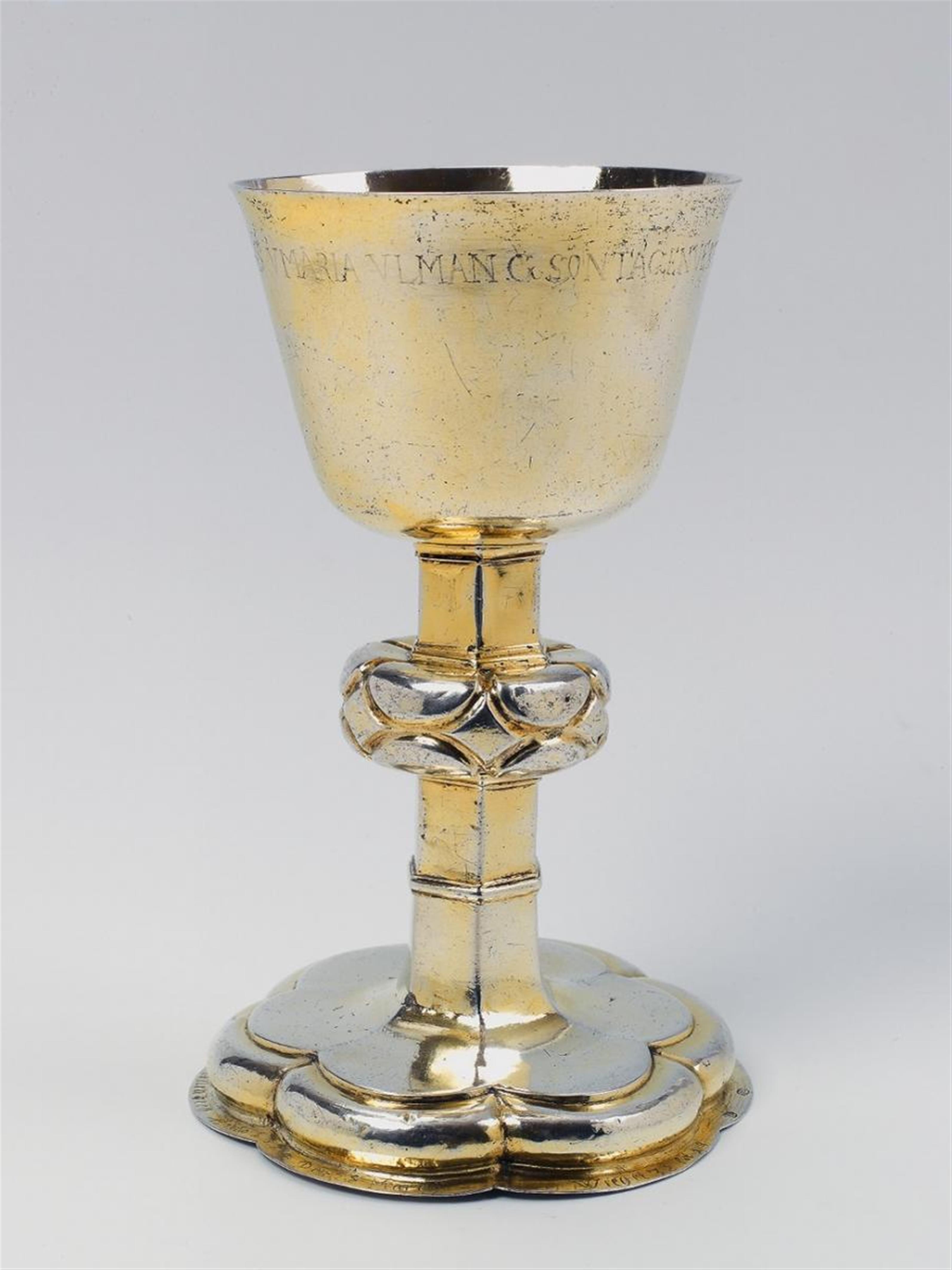A Silesian silver communion chalice. Presumably Görlitz, marks of Johann Breit, ca. 1670. - image-1