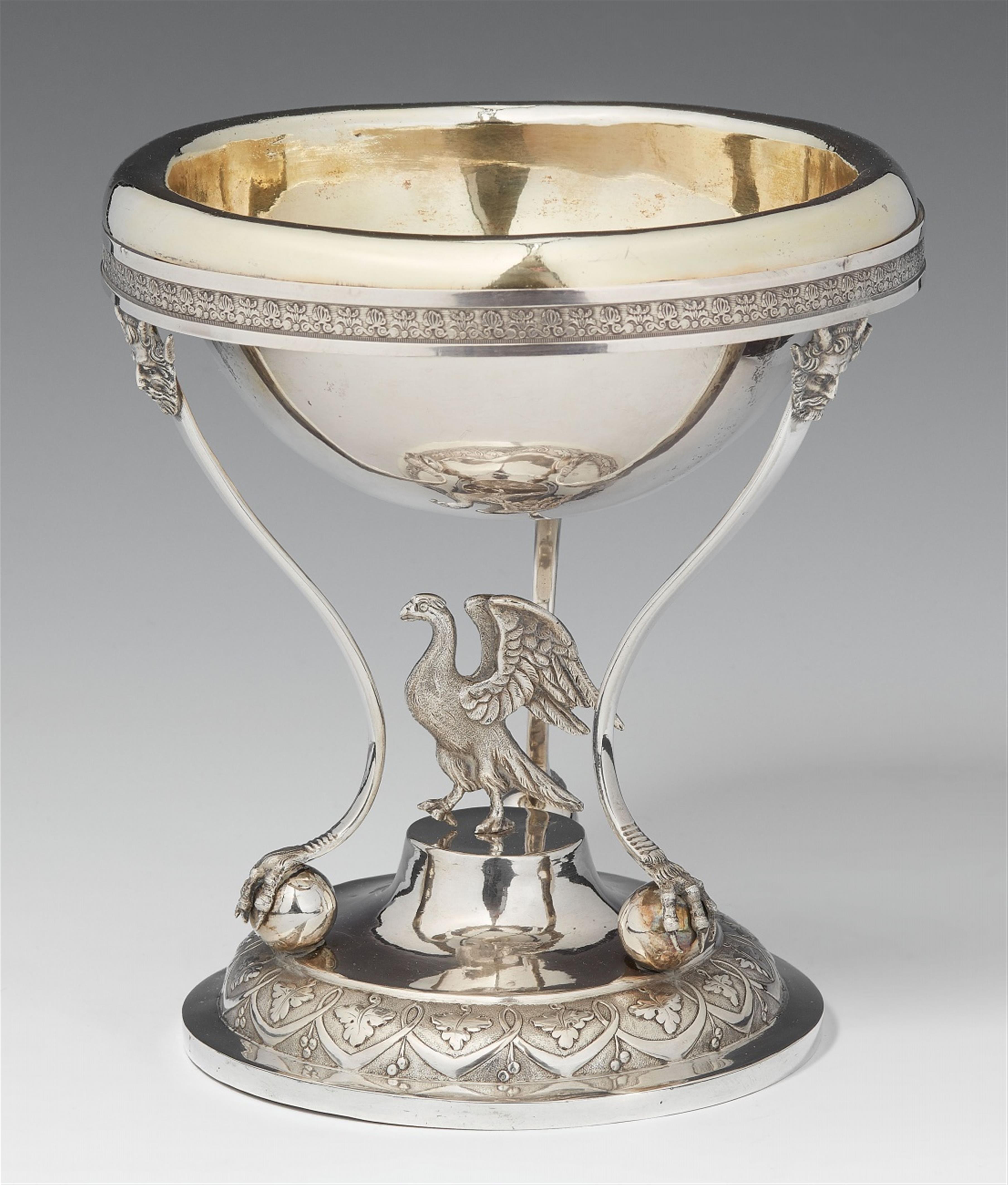 A German Empire silver sugar dish. Illegible maker's mark, ca. 1819. - image-1