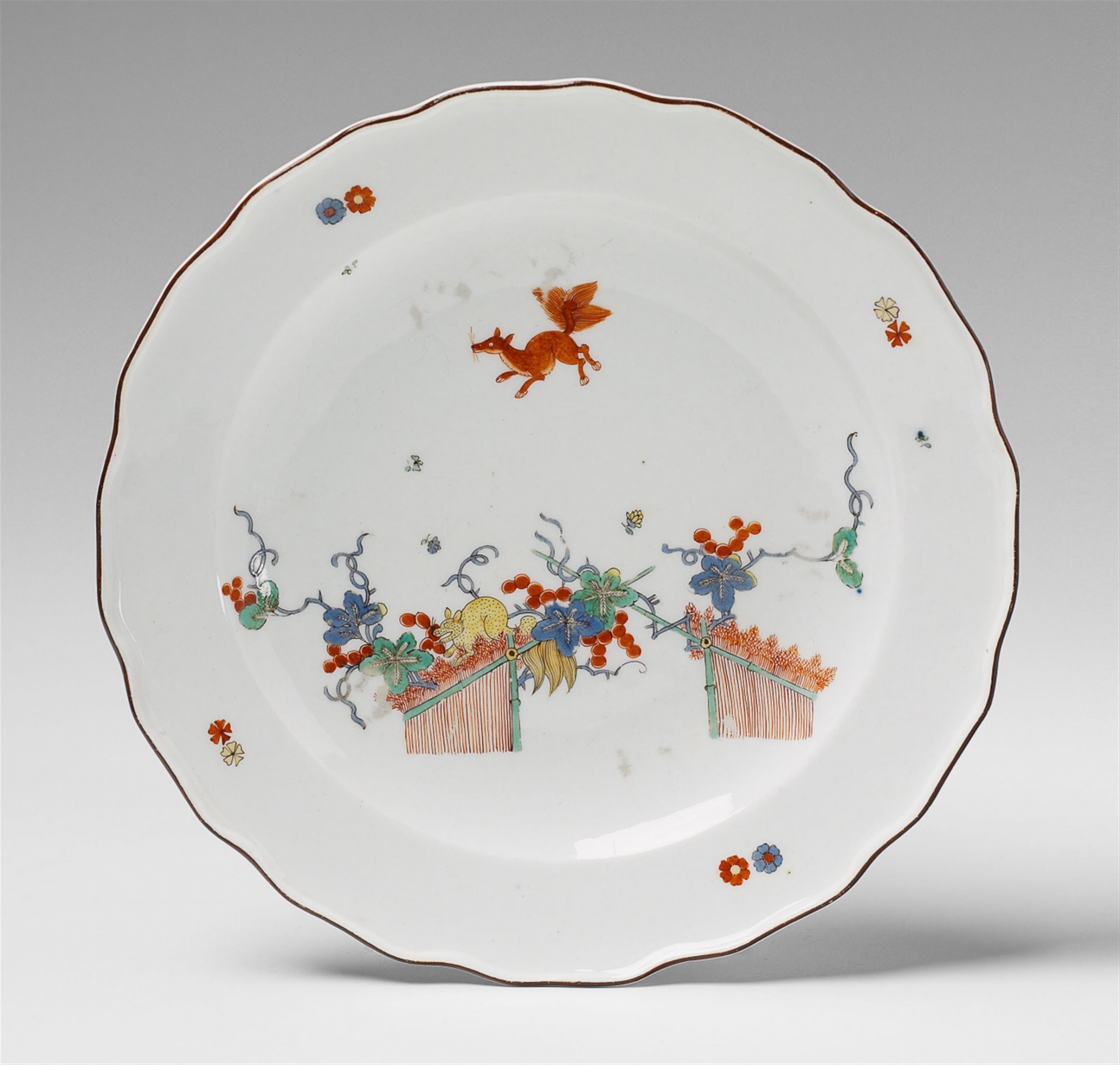 A Meissen porcelain plate with squirrel decor - image-2
