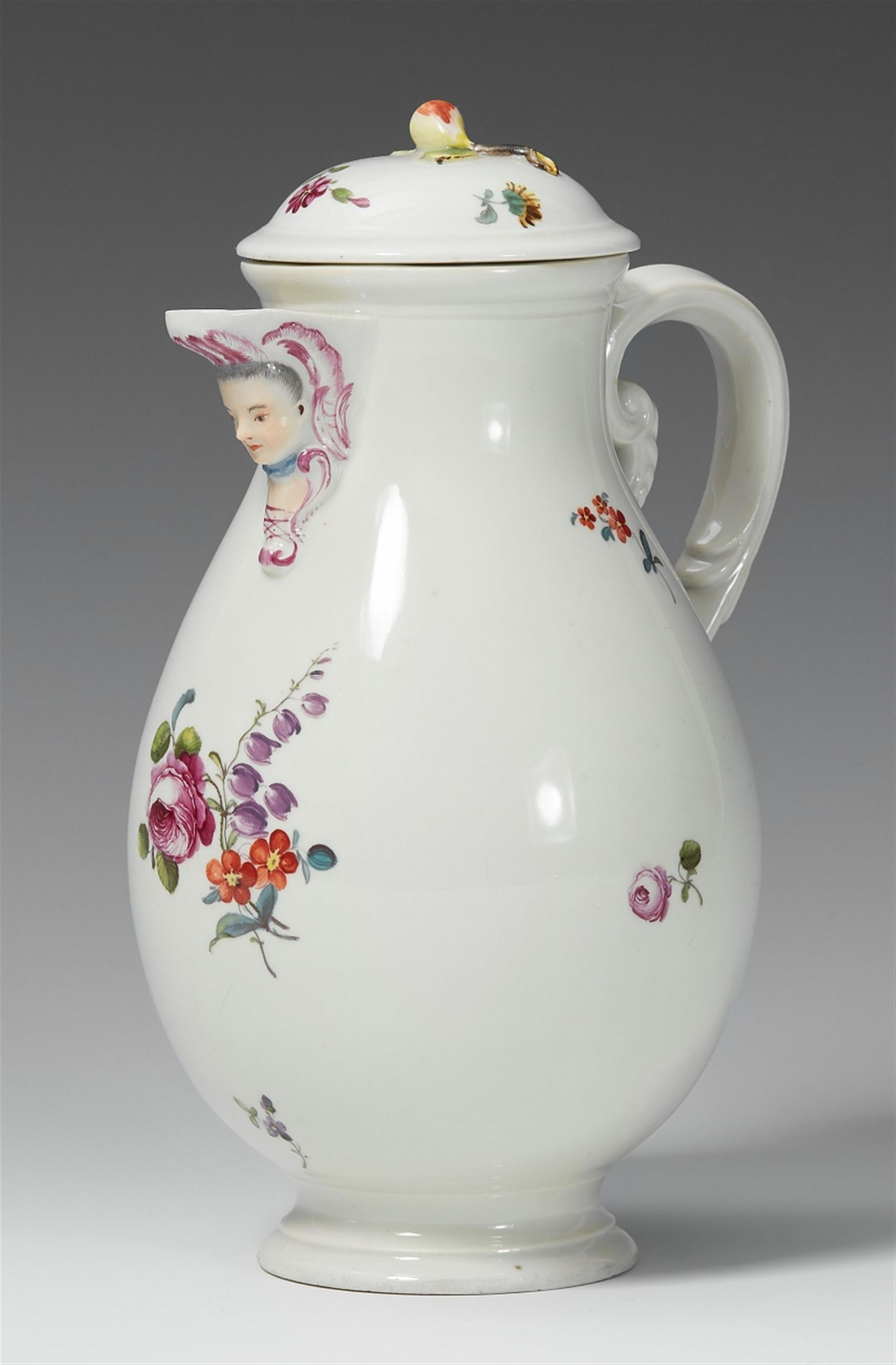 A small Ansbach porcelain coffee pot - image-1