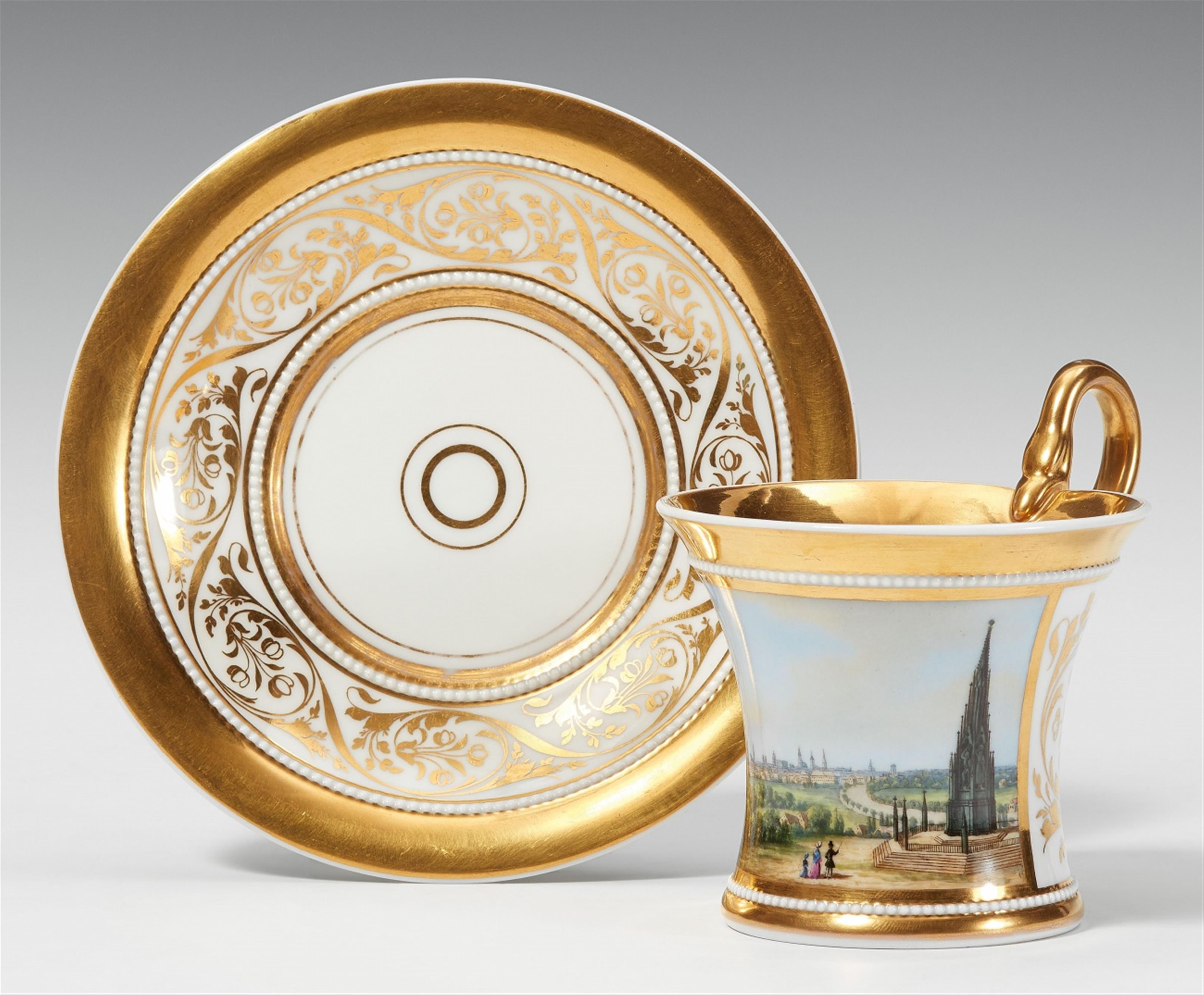 A Berlin KPM porcelain cup with a view of "Berlin vom Kreuzberge" - image-1