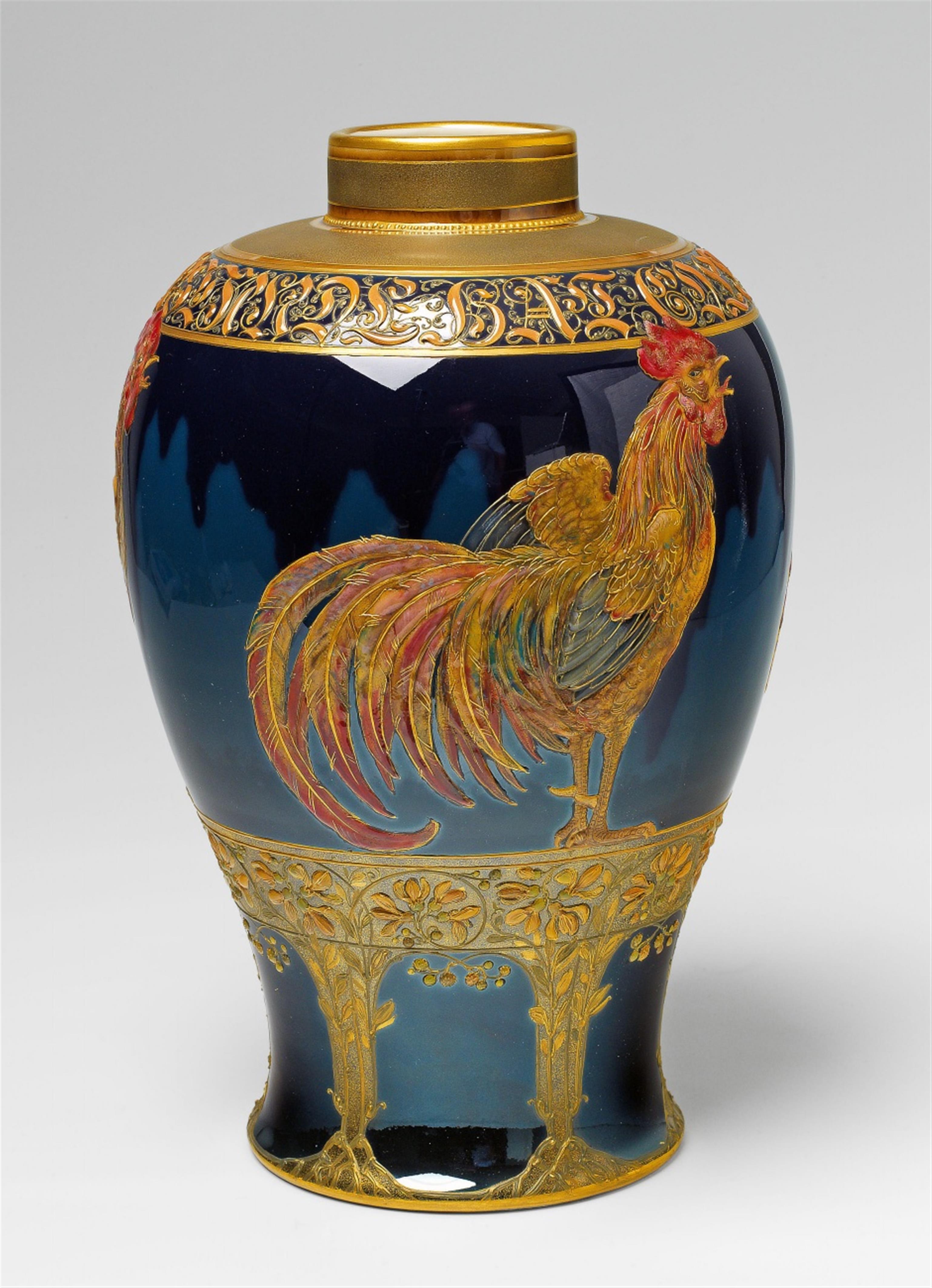 A Berlin KPM porcelain vase with inscription - image-1