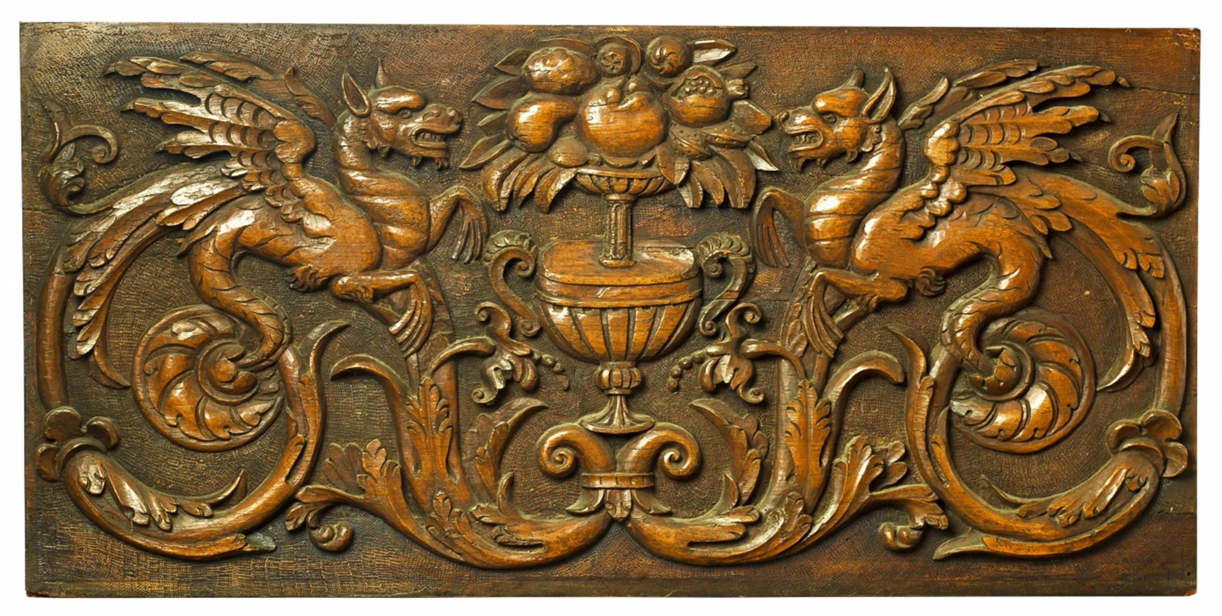 A late 18th century Flemish carved oak overdoor - image-1