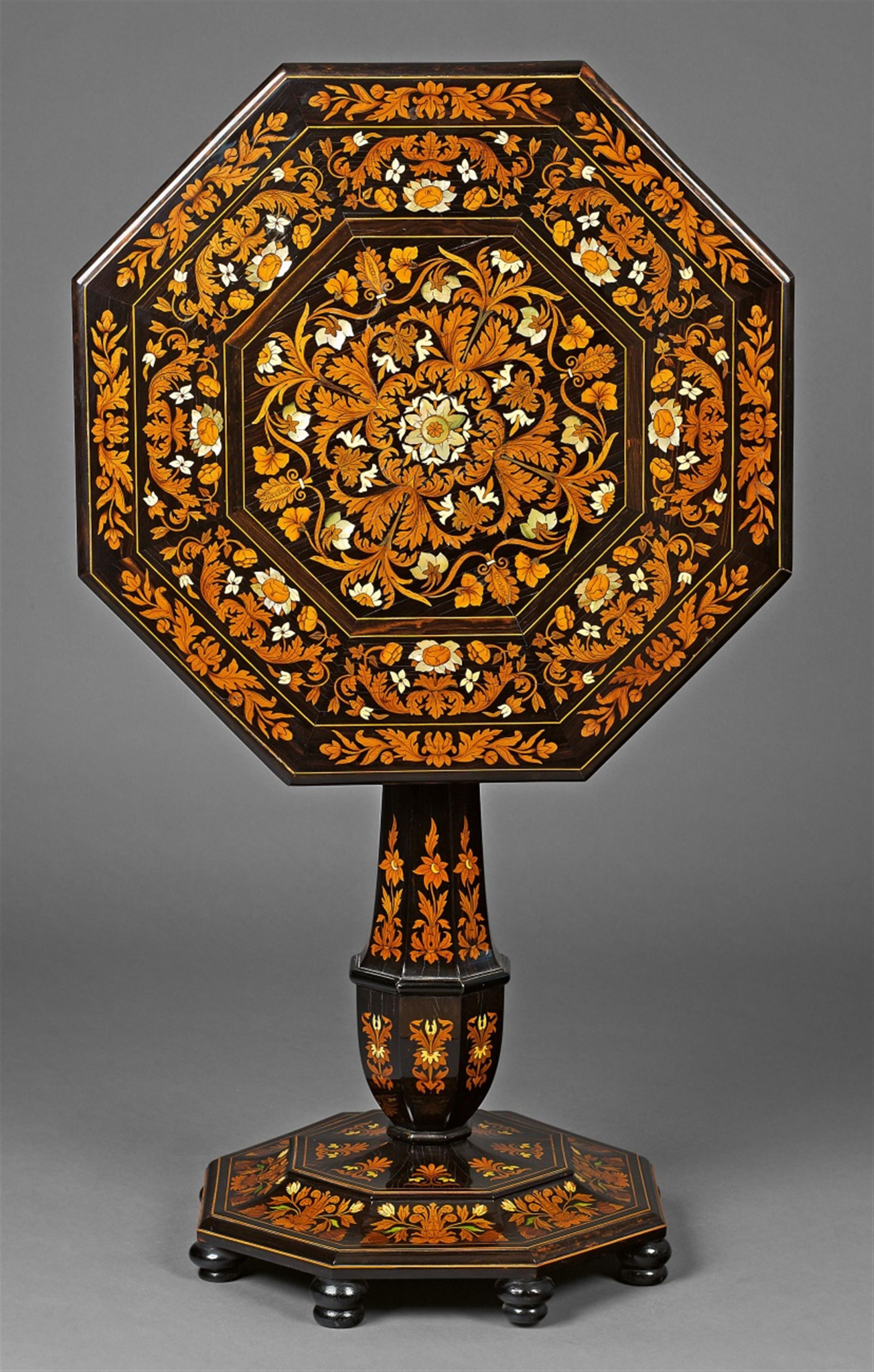 A Baroque style octagonal folding table - image-1