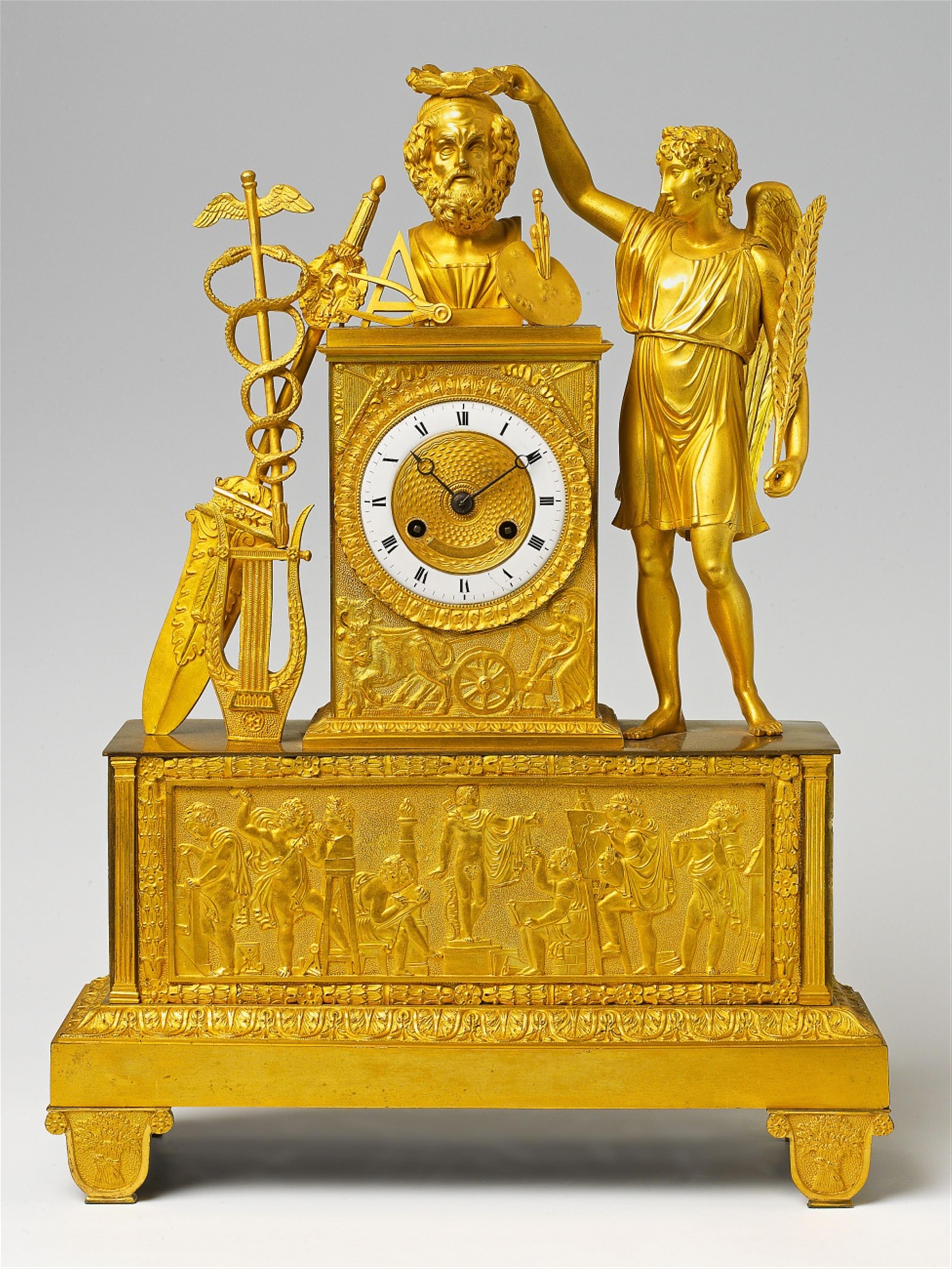 A Parisian Empire ormolu pendulum clock - image-1