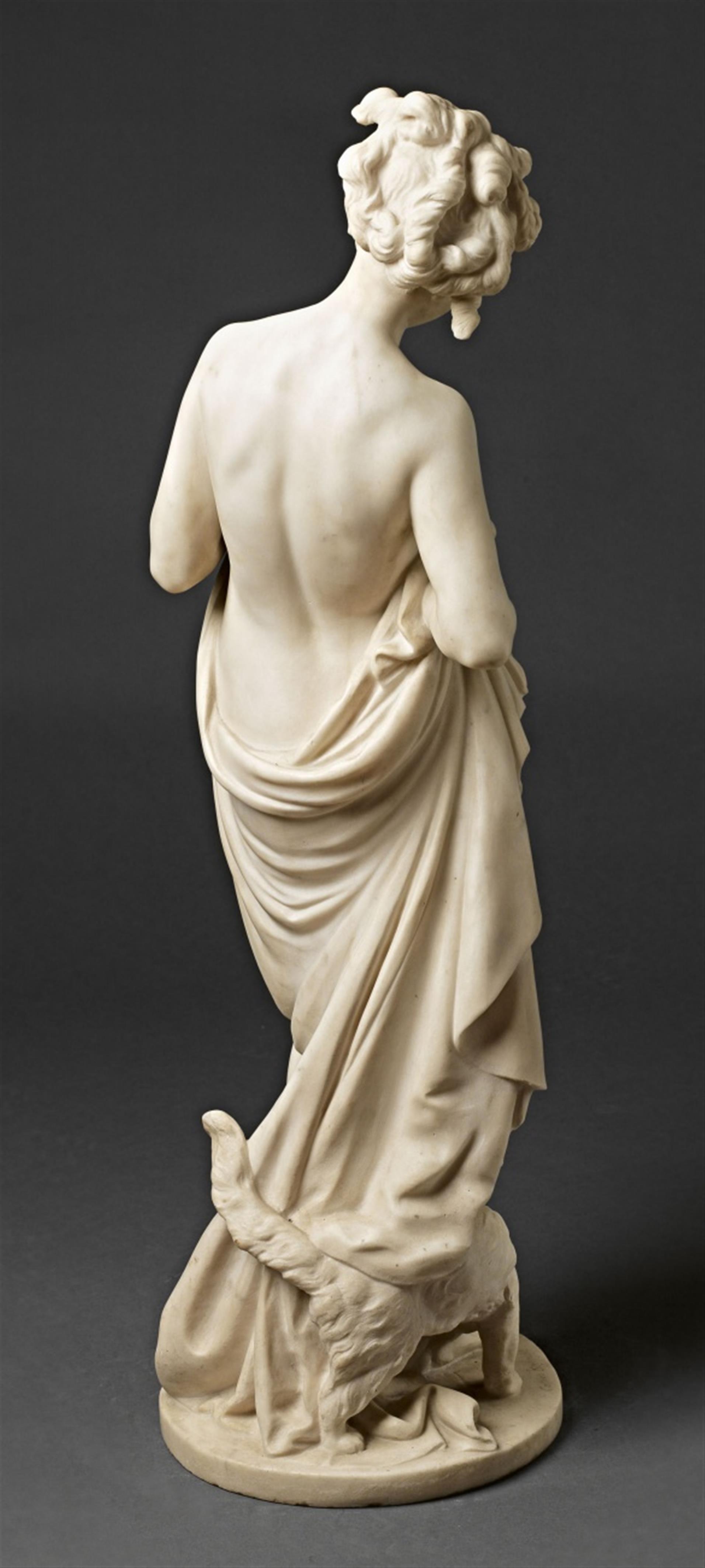 A white marble statue "Baigneuse avec son chien" - image-2