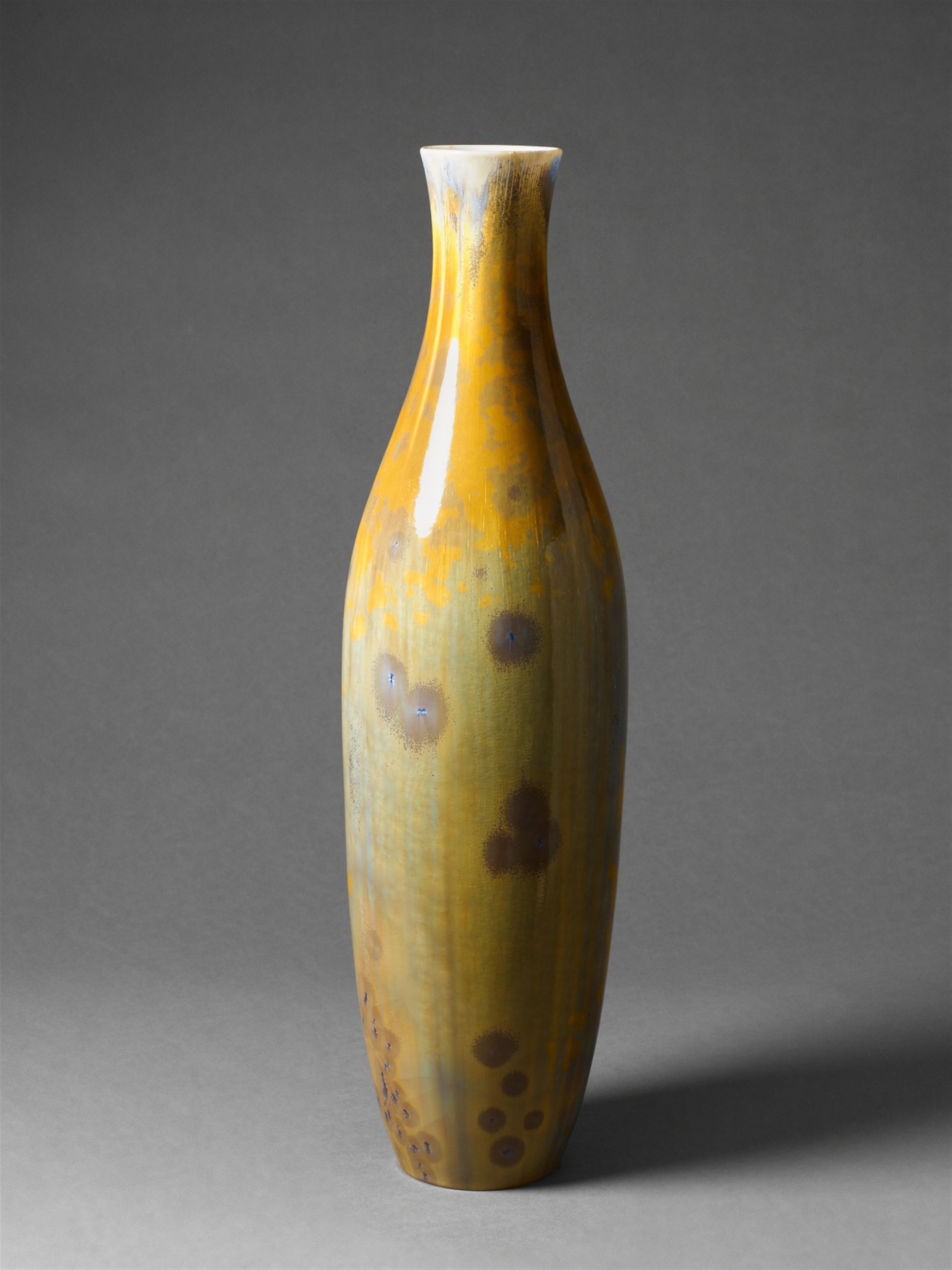 A large Royal Copenhagen vase with crystal glaze decor - image-1