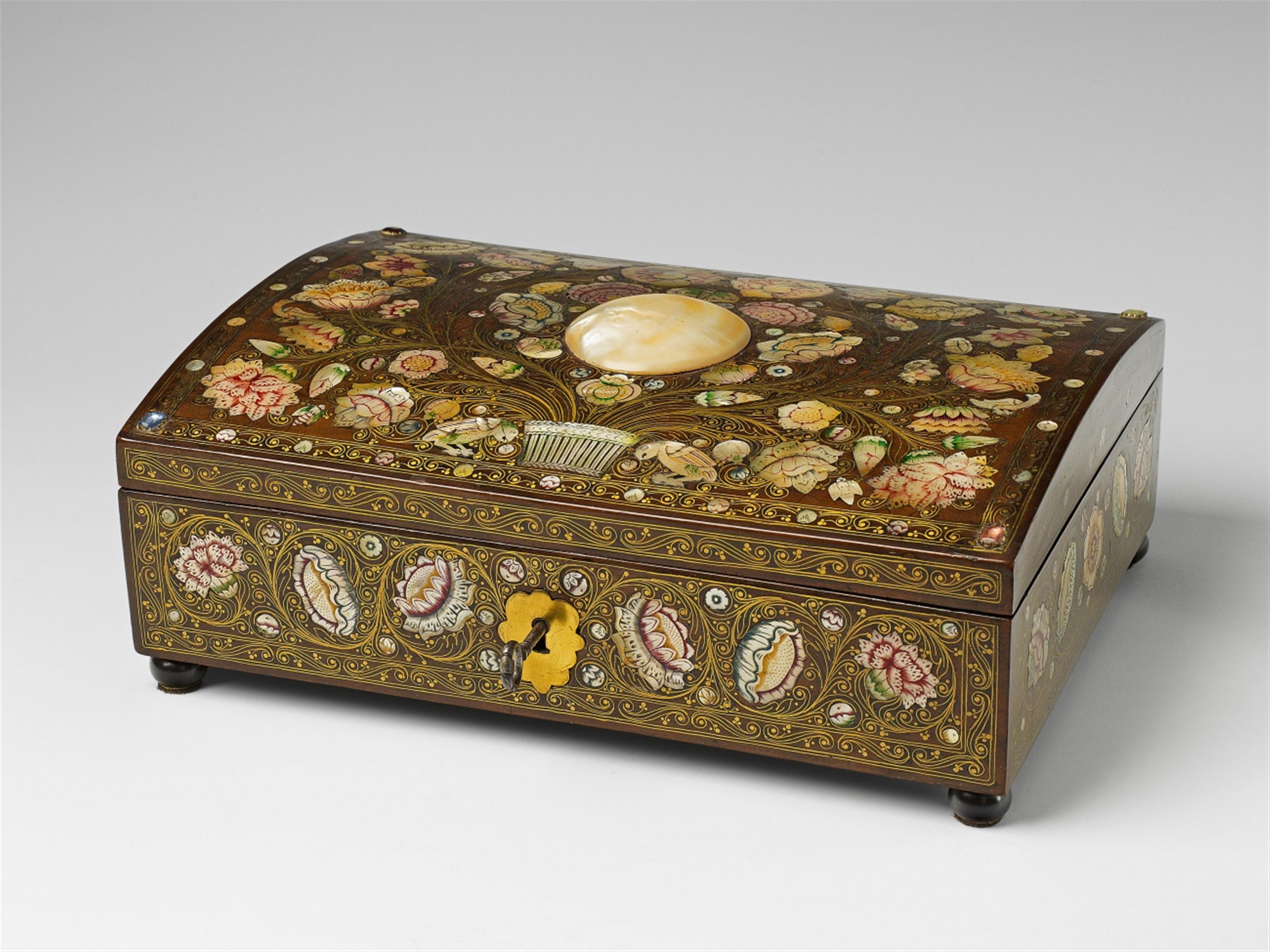 A Belgian inlaid Baroque coffer - image-2