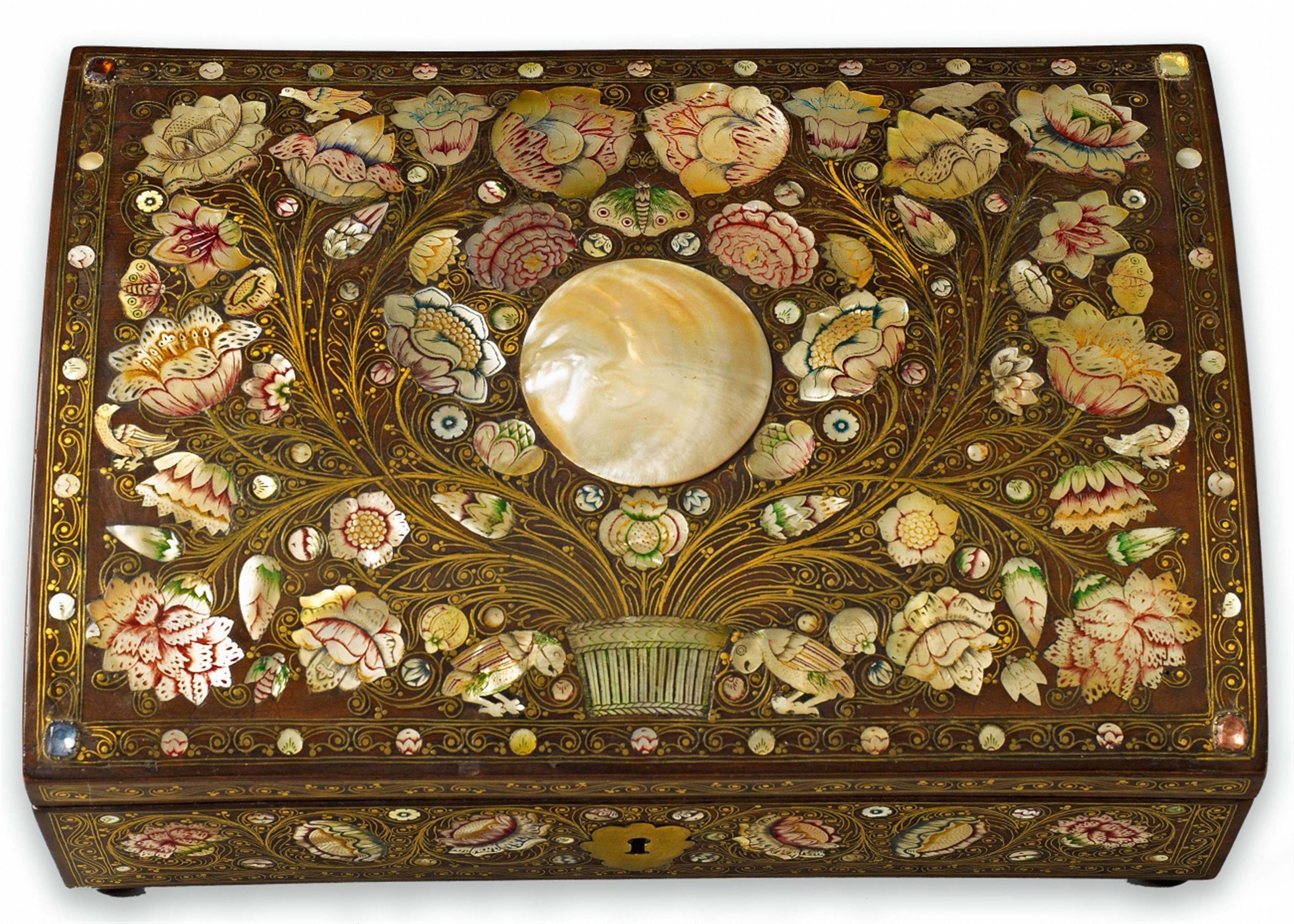 A Belgian inlaid Baroque coffer - image-1