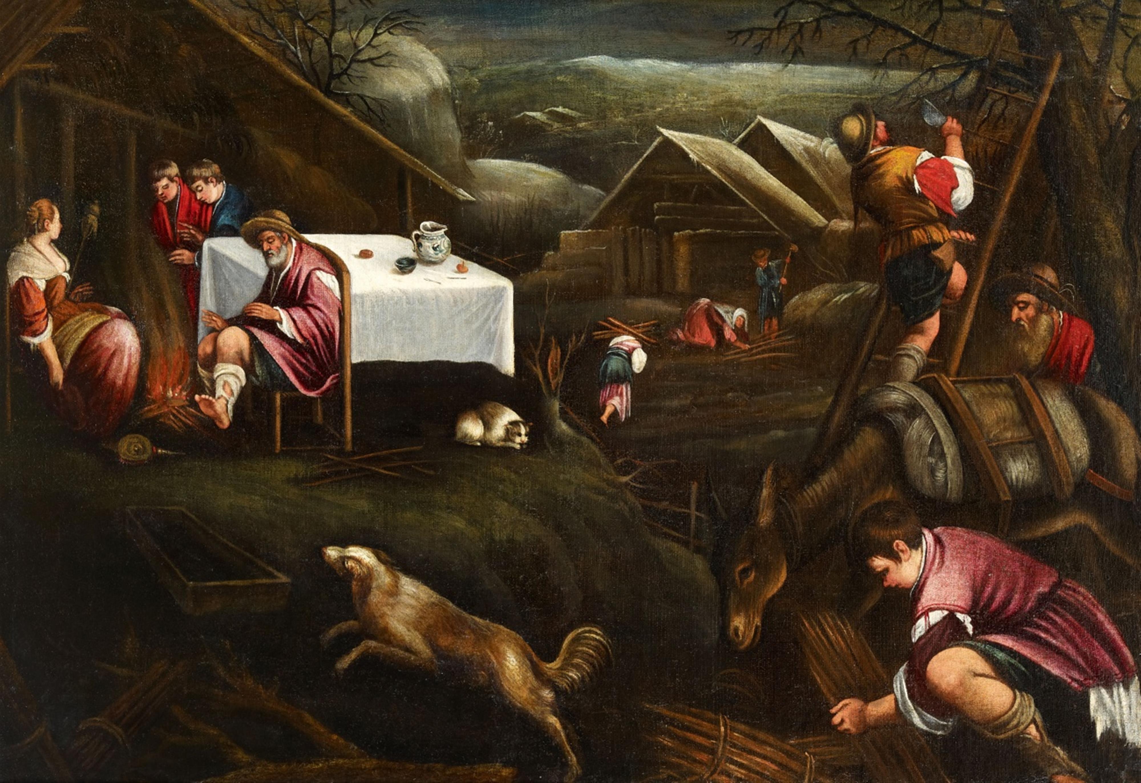 Jacopo dal Bassano, copy after - Allegory of Winter - image-1