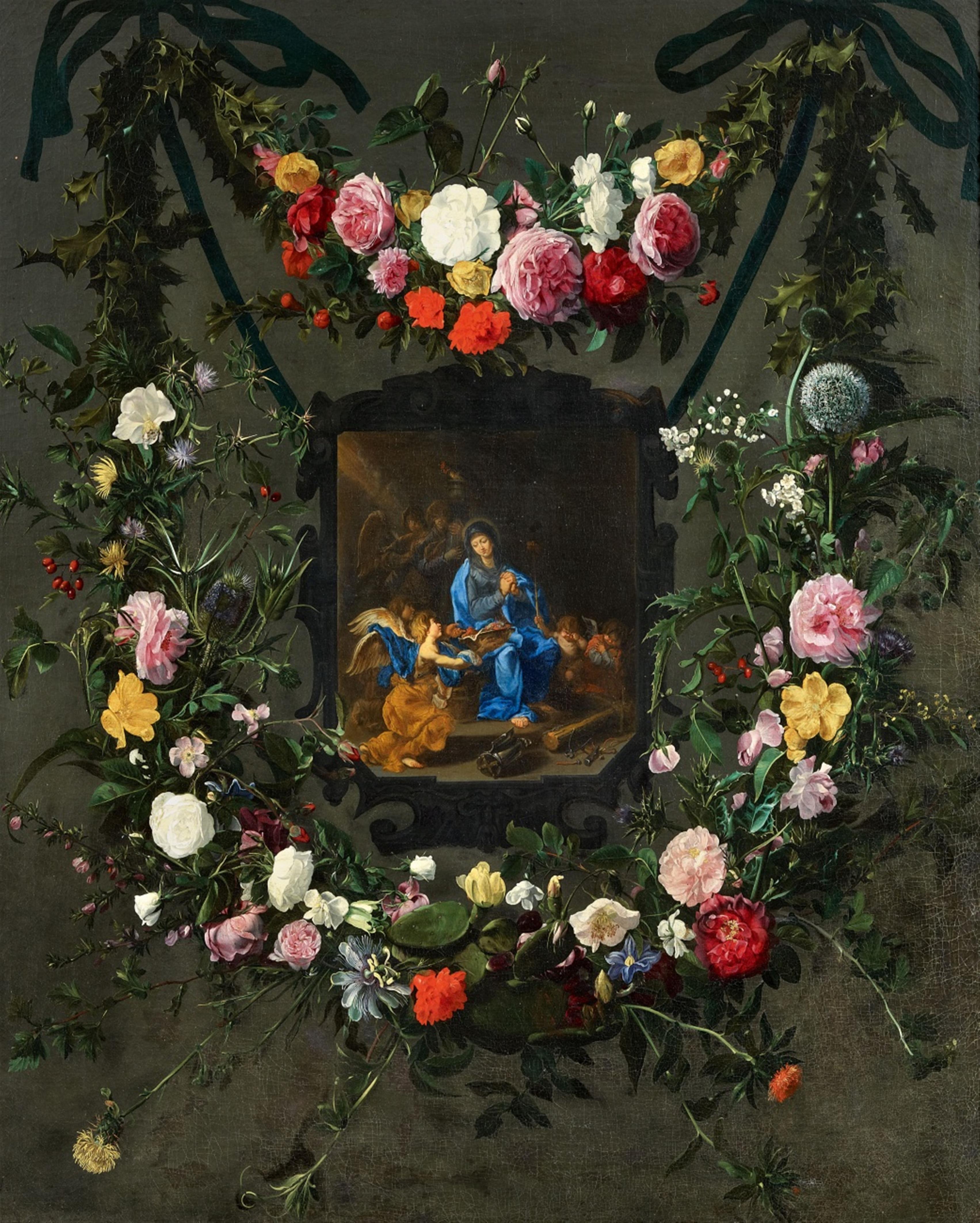 Daniel Seghers
Simon de Vos - A Medallion in a Floral Garland - image-1