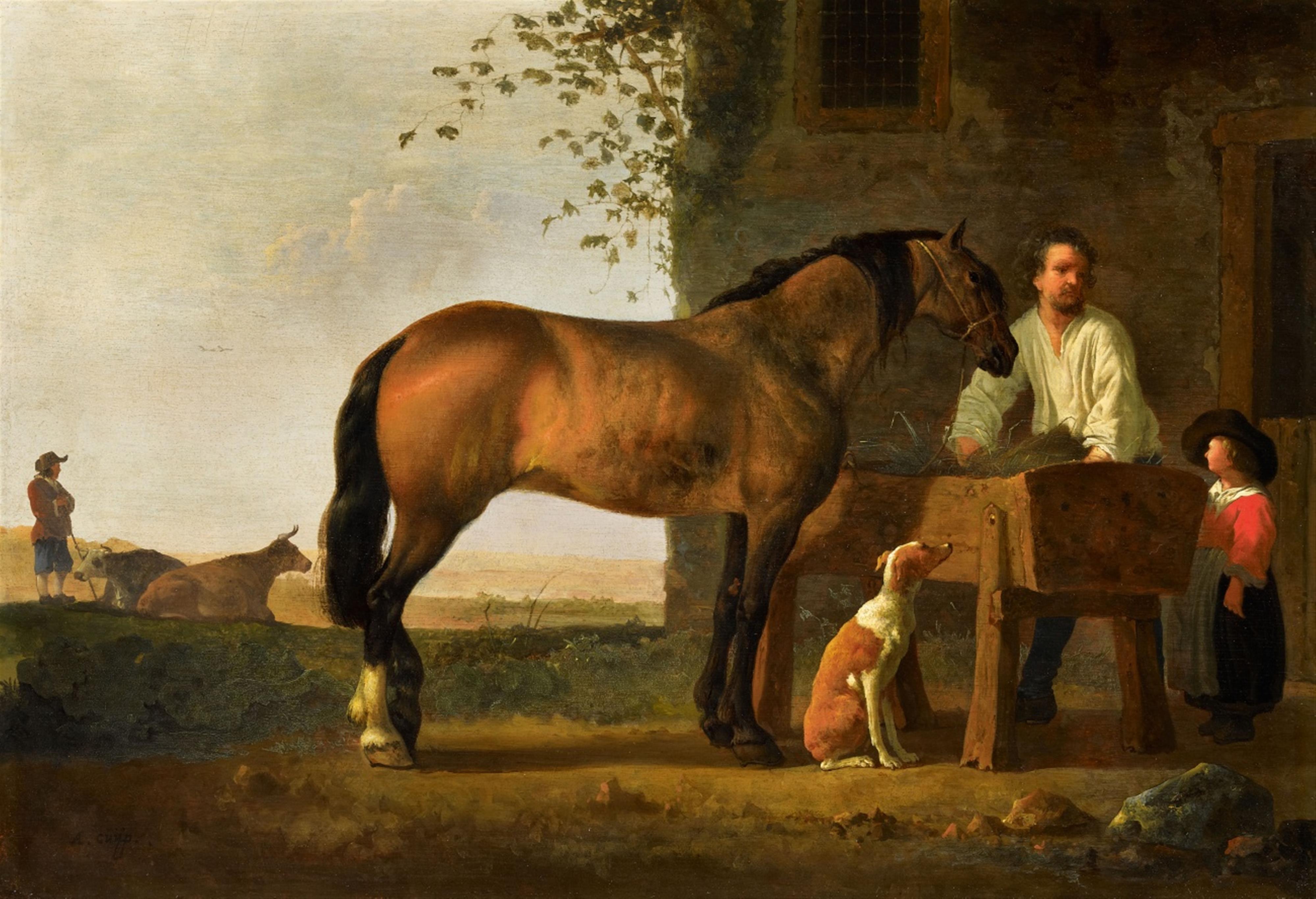 Aelbert Cuyp - Pferd an einem Trog - image-1