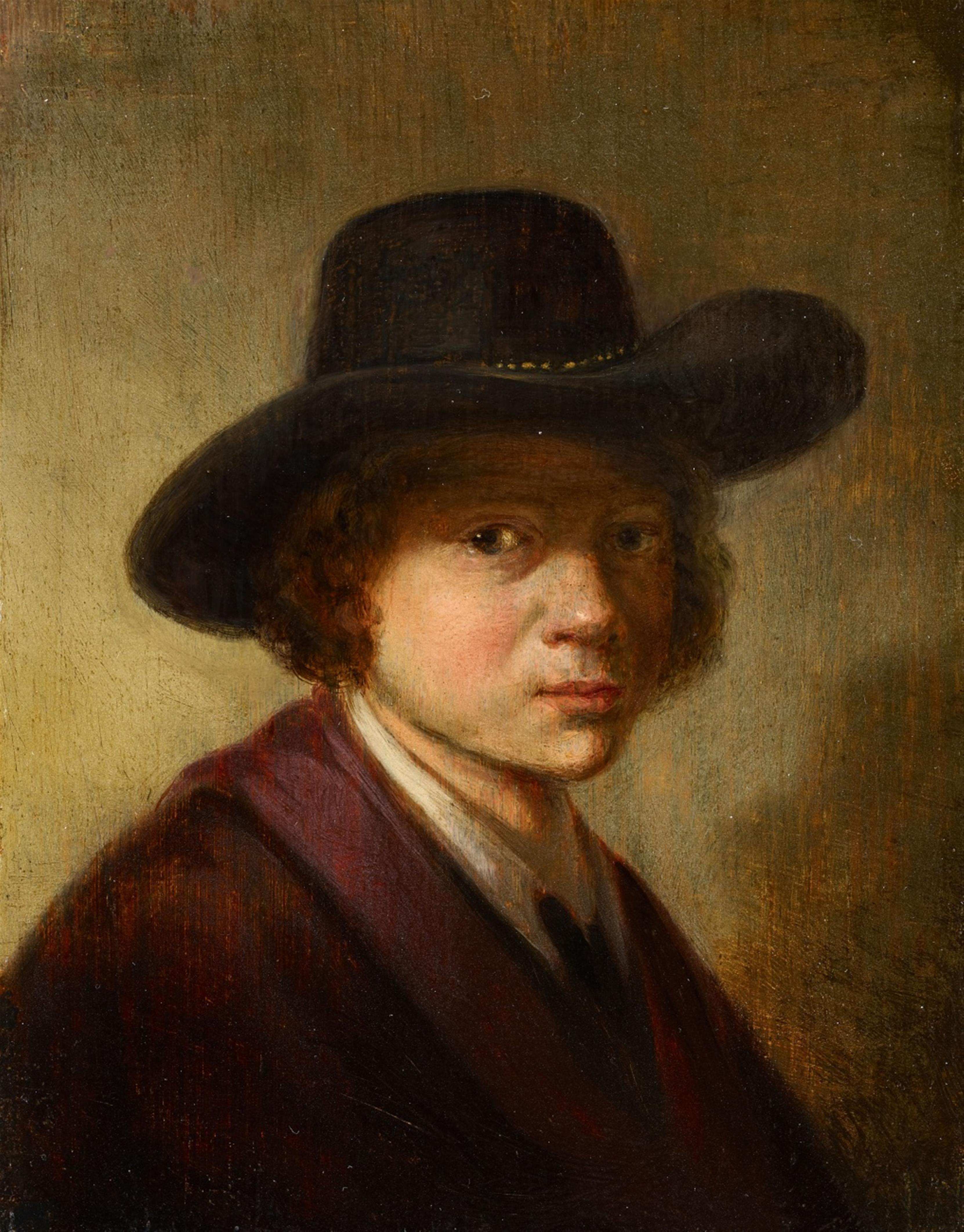 Netherlandish School, 17th century - Portrait of a Man in a Hat - image-1