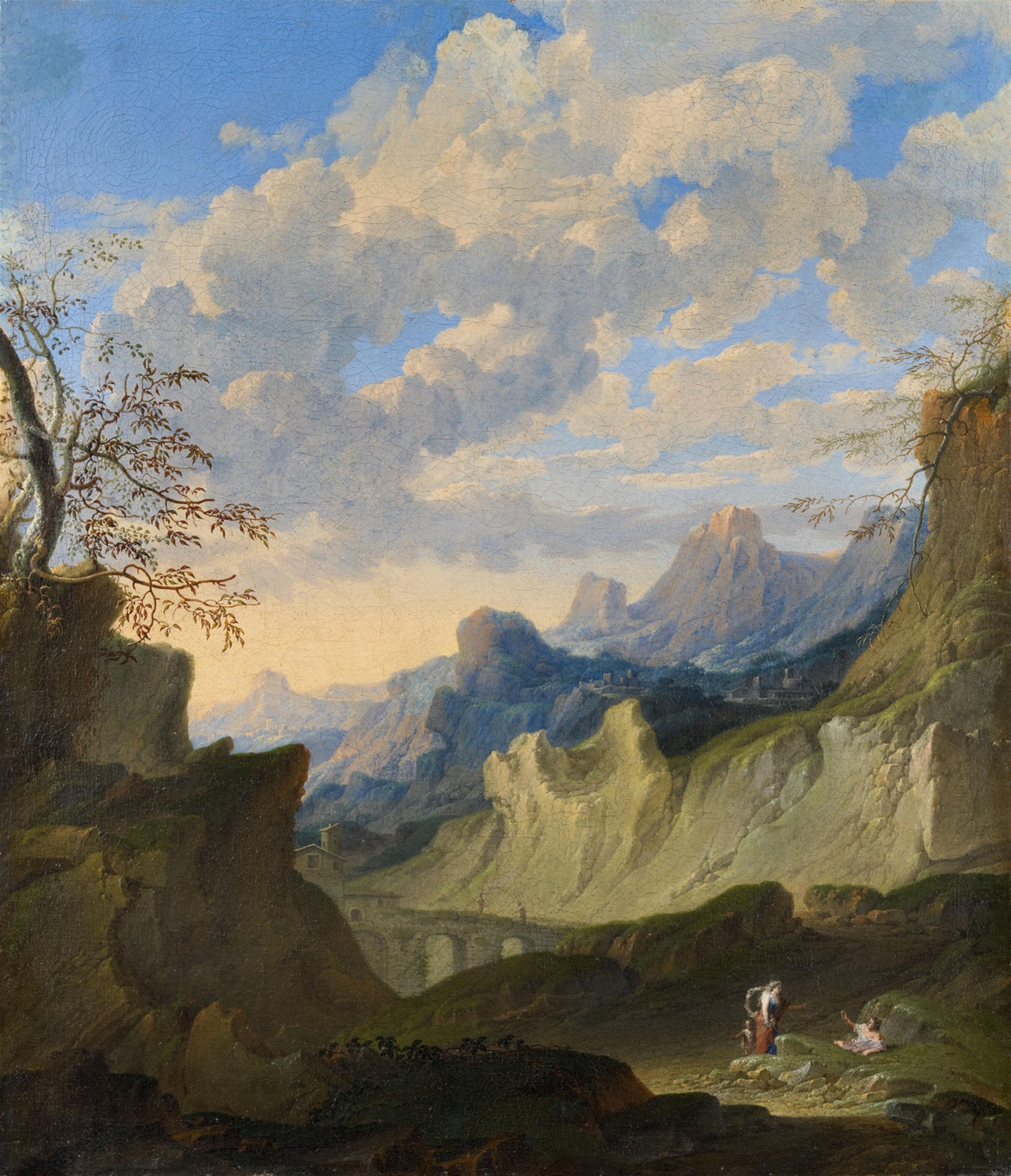 Franz de Paula Ferg, attributed to - Figures in a Rocky Landscape - image-1