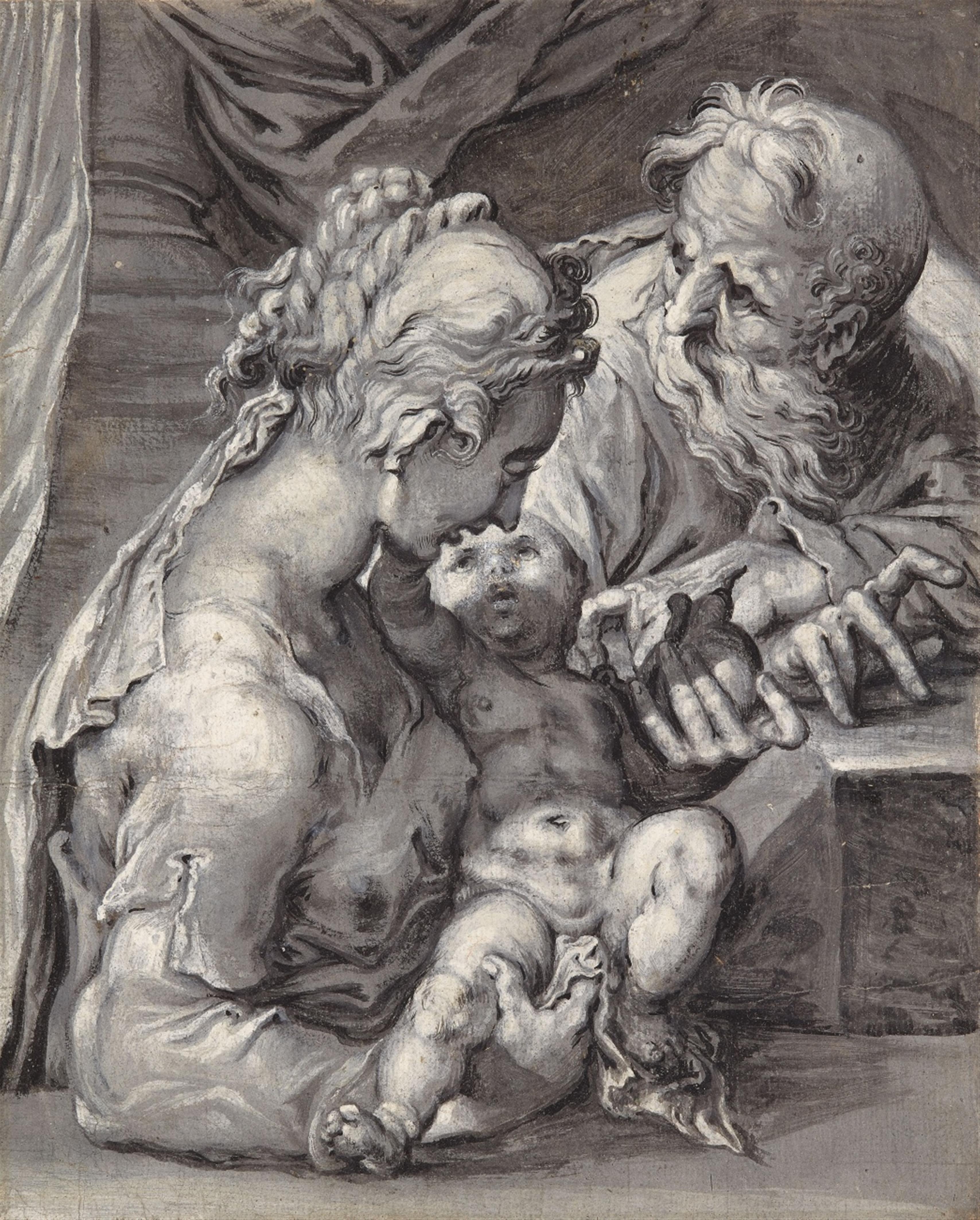 Bartholomäus Spranger, copy after - The Holy Family with the Pear - image-1