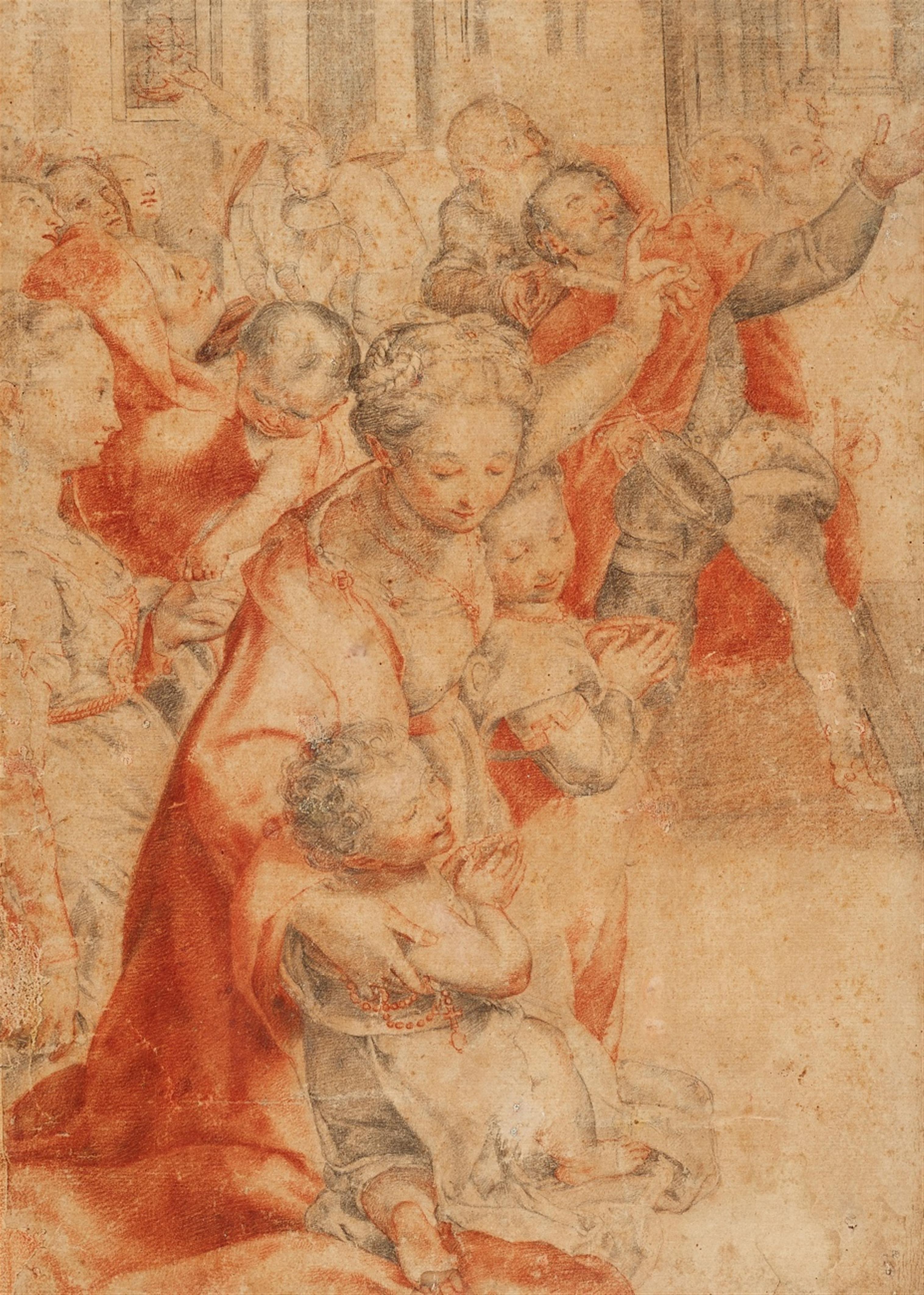 Federico Barocci, follower of - A Section of the "Madonna del Popolo" in the Uffizi - image-1
