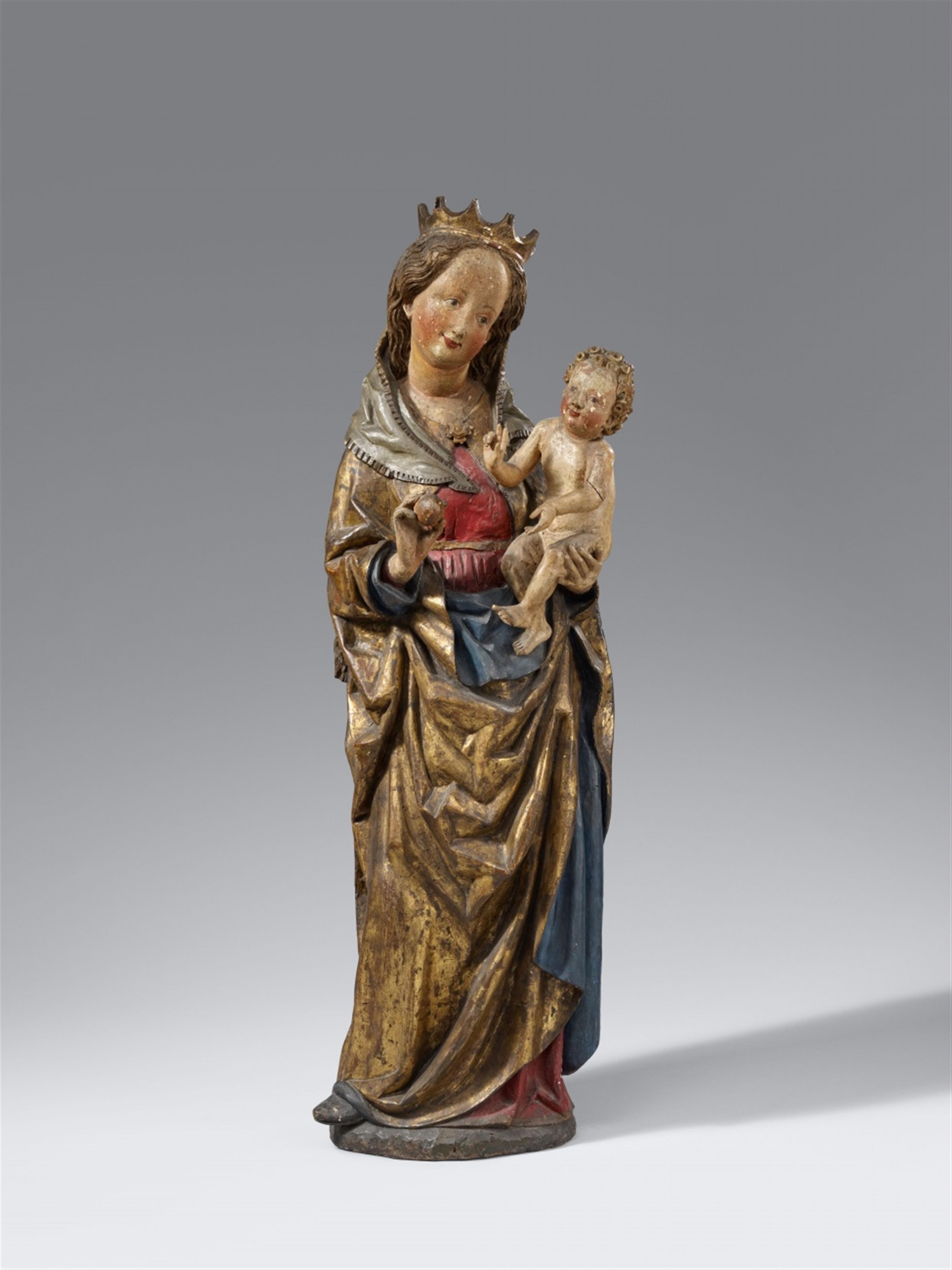 Probably Bohemia second half 15th century - A carved wooden figure of the Virgin and Child, probably Bohemian, second half 15th century - image-1