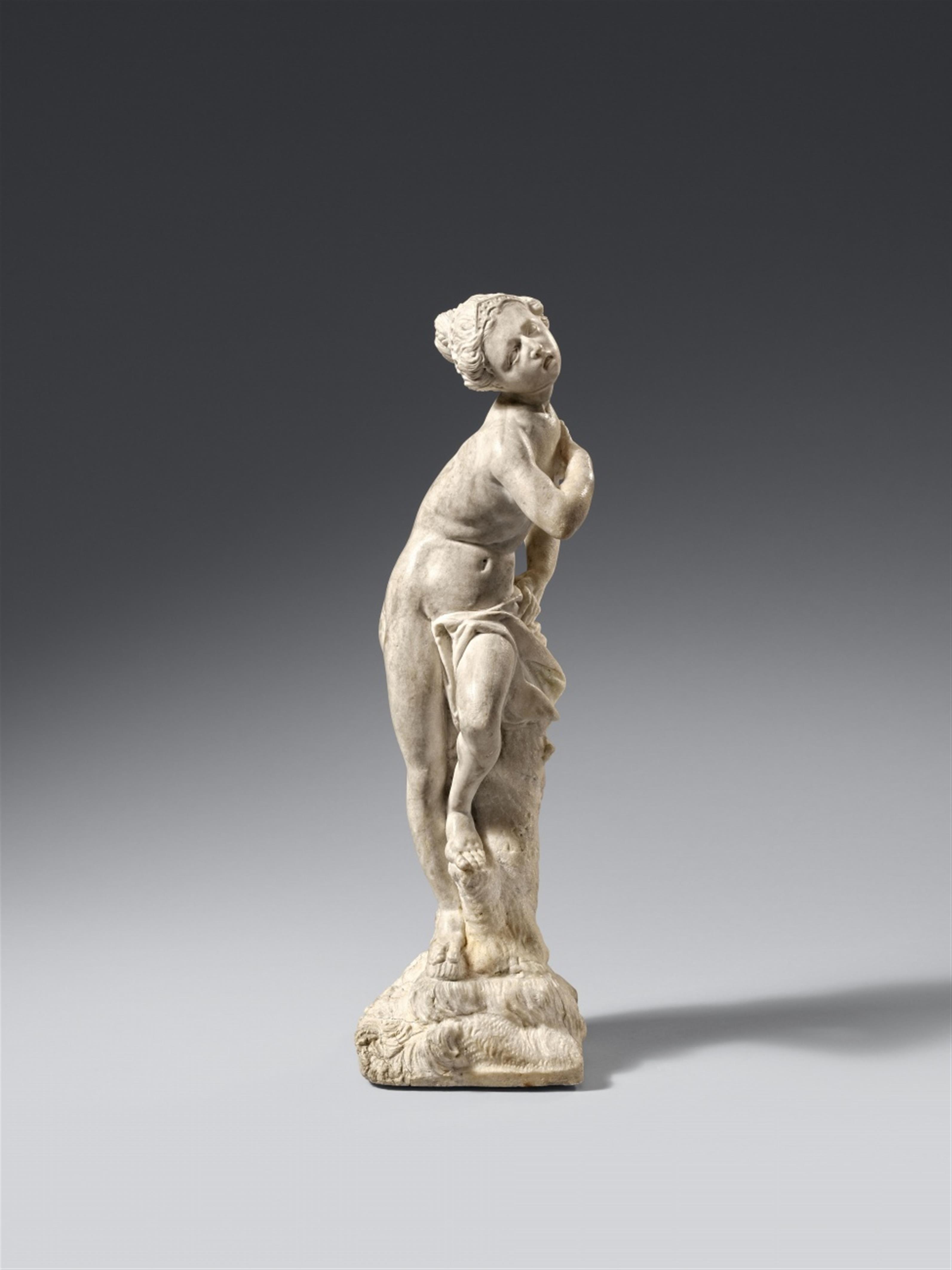 Johann Georg Weckenmann, circle of - An alabaster figure of a female slave from the circle of Johann Georg Weckenmann - image-1