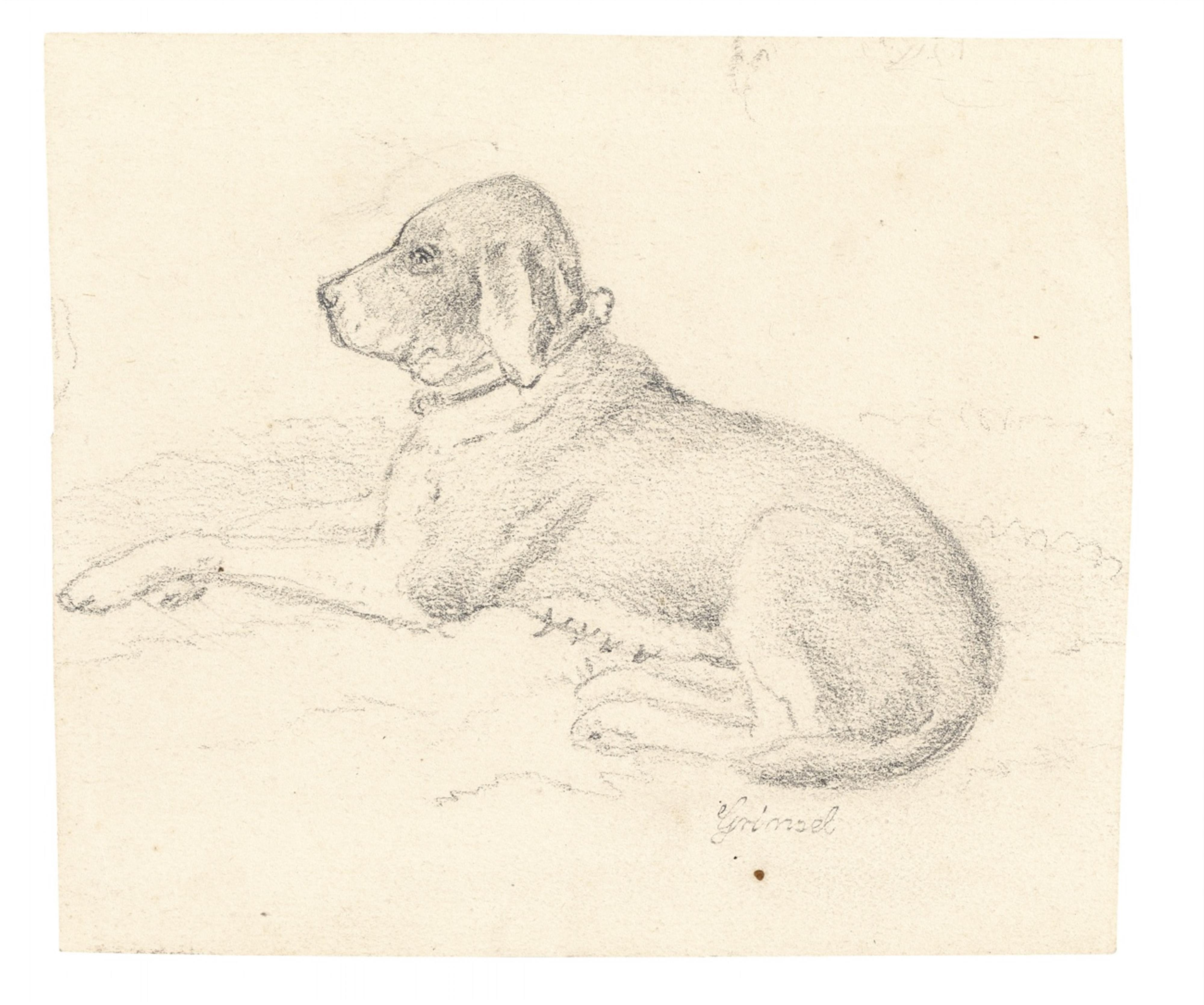 Carl Philipp Fohr - Sein Hund Grimsel Verso Pferdestudie - image-1