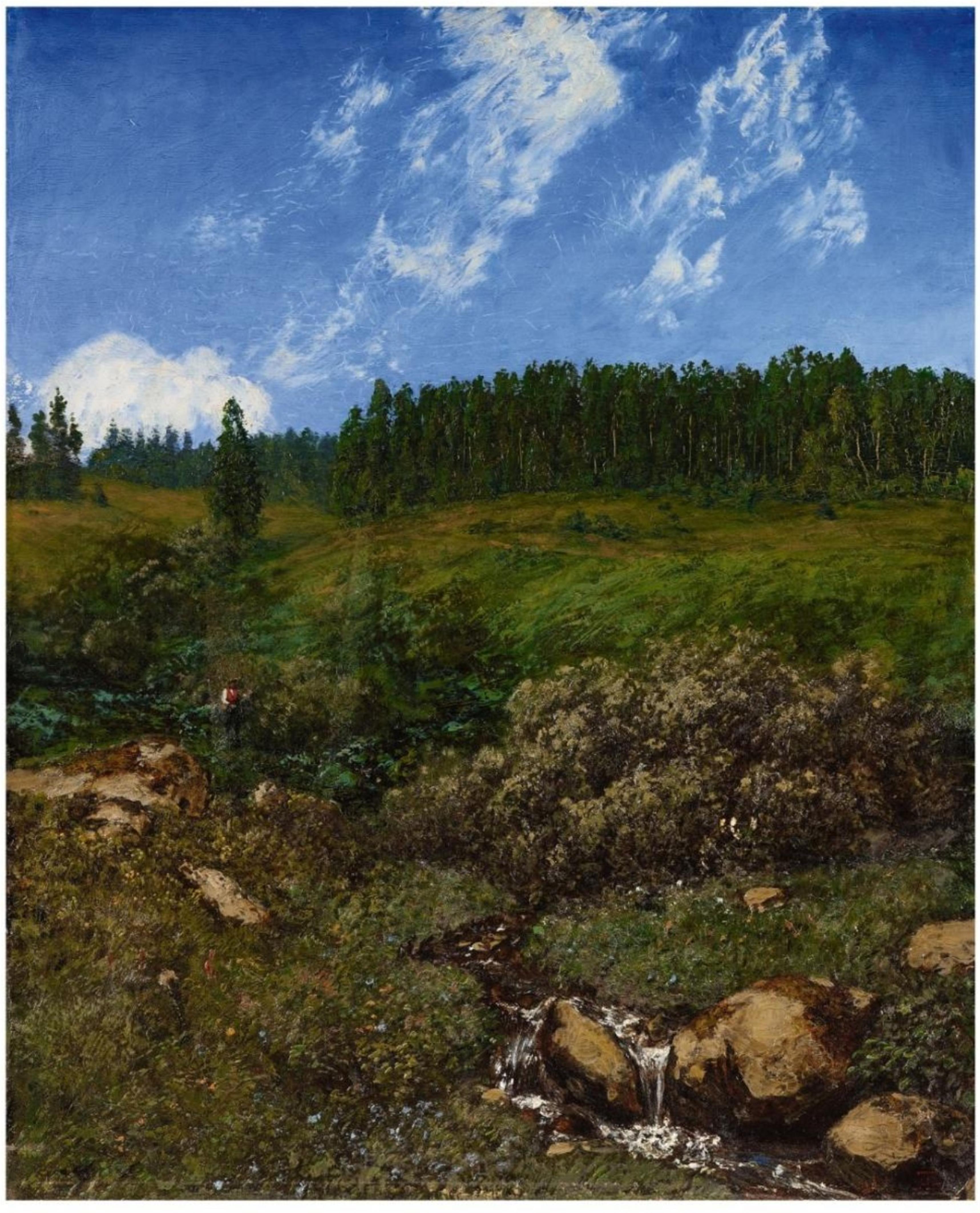 Hans Thoma - A Summer Landscape in the Black Forest - image-1