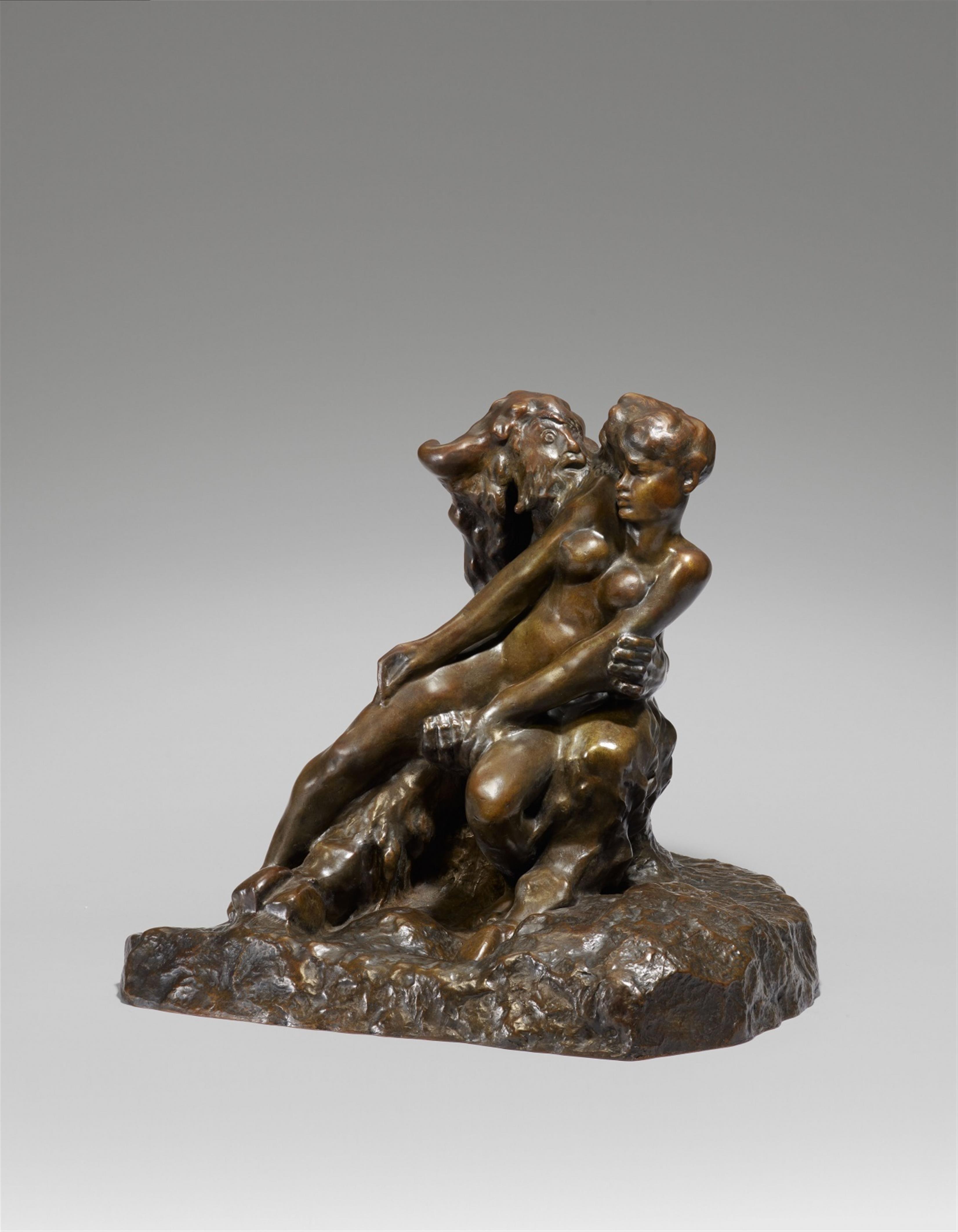Auguste Rodin - Le Minotaure, version à base carée (Faune et Nymphe) - image-1