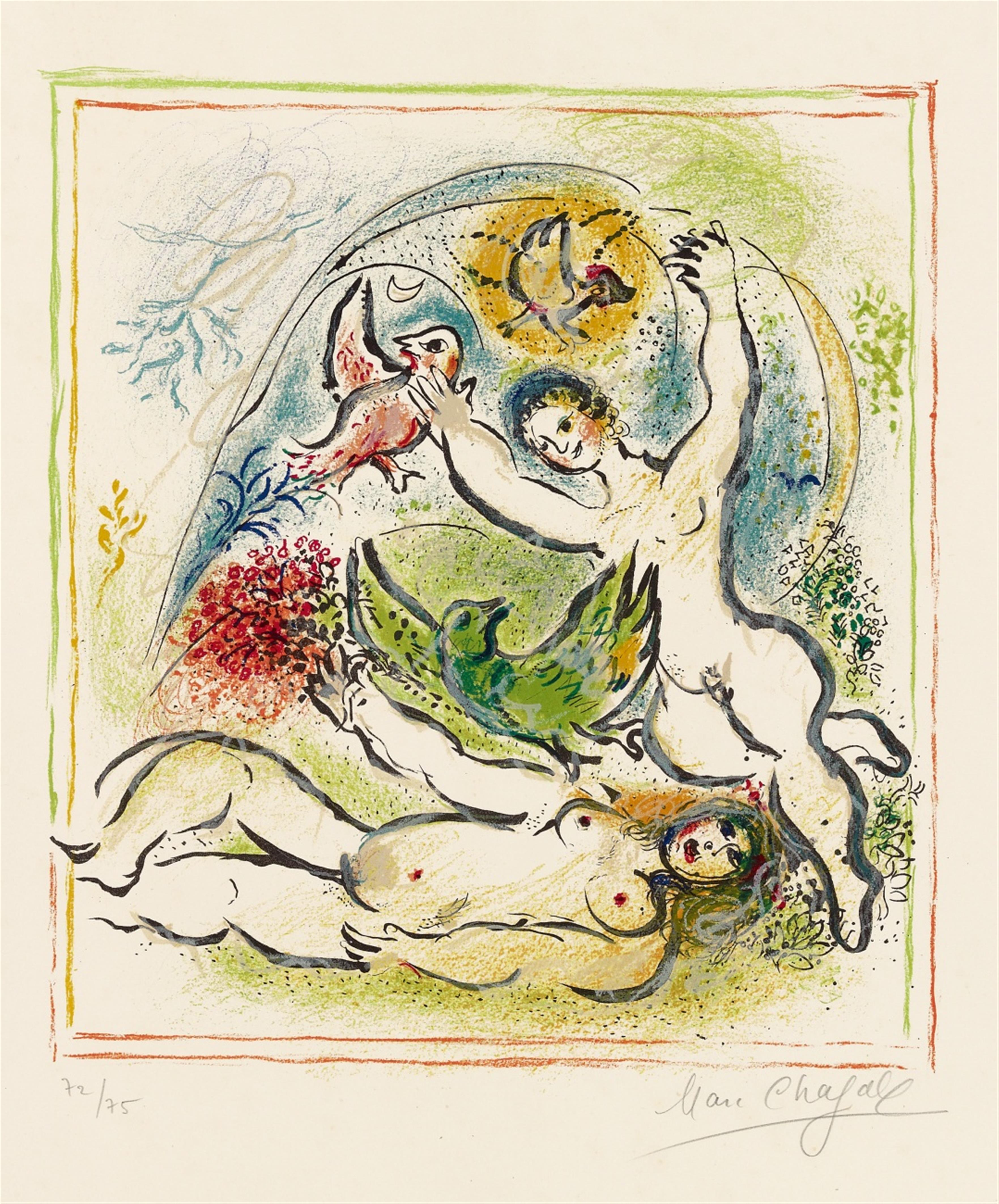 Marc Chagall - Ma belle aura de moi demain une colombe... - image-1