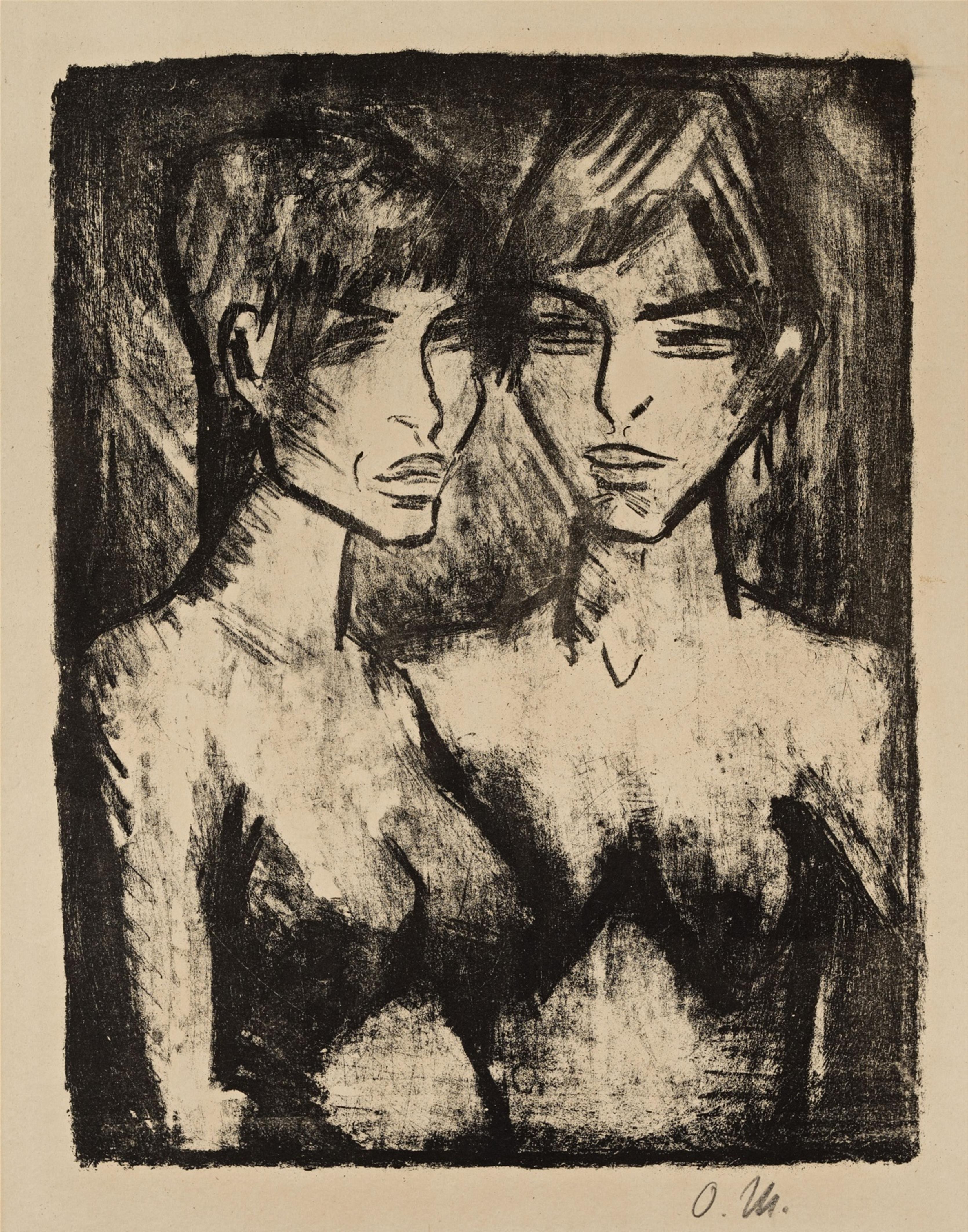 Otto Mueller - Zwei Mädchen-Halbakte (Russisches Mädchenpaar) - image-1