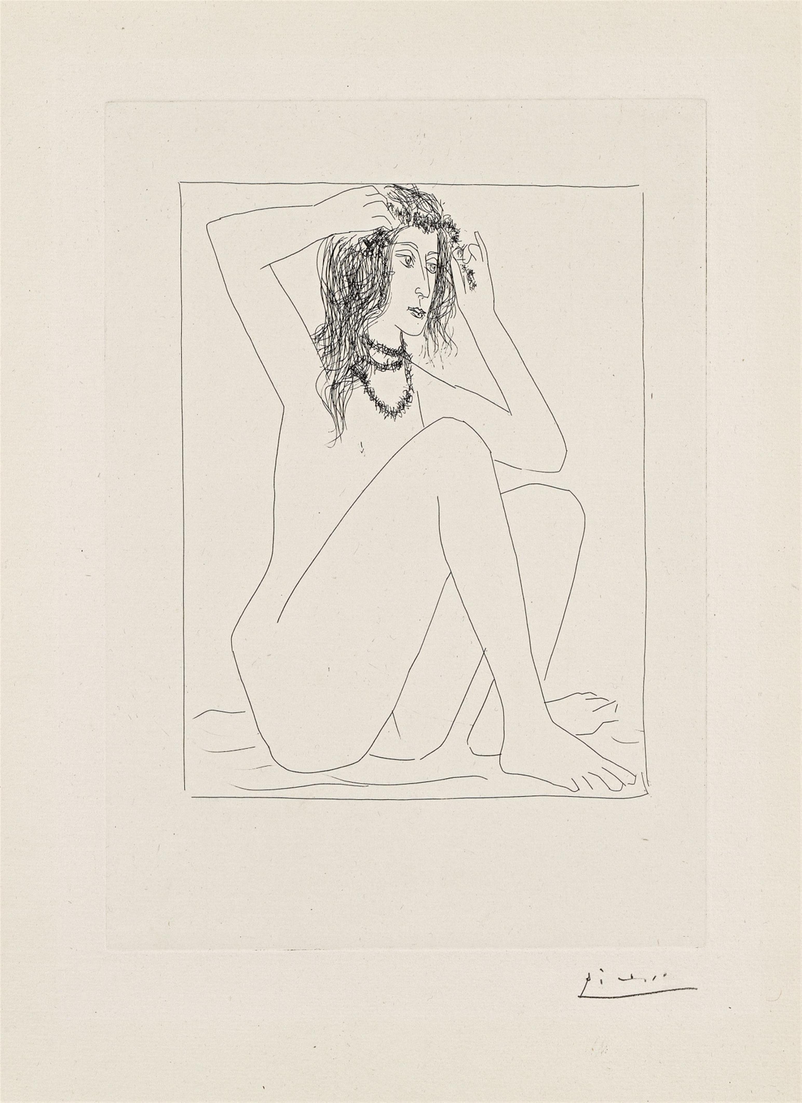 Pablo Picasso - Femme nue se couronnant de Fleurs - image-1