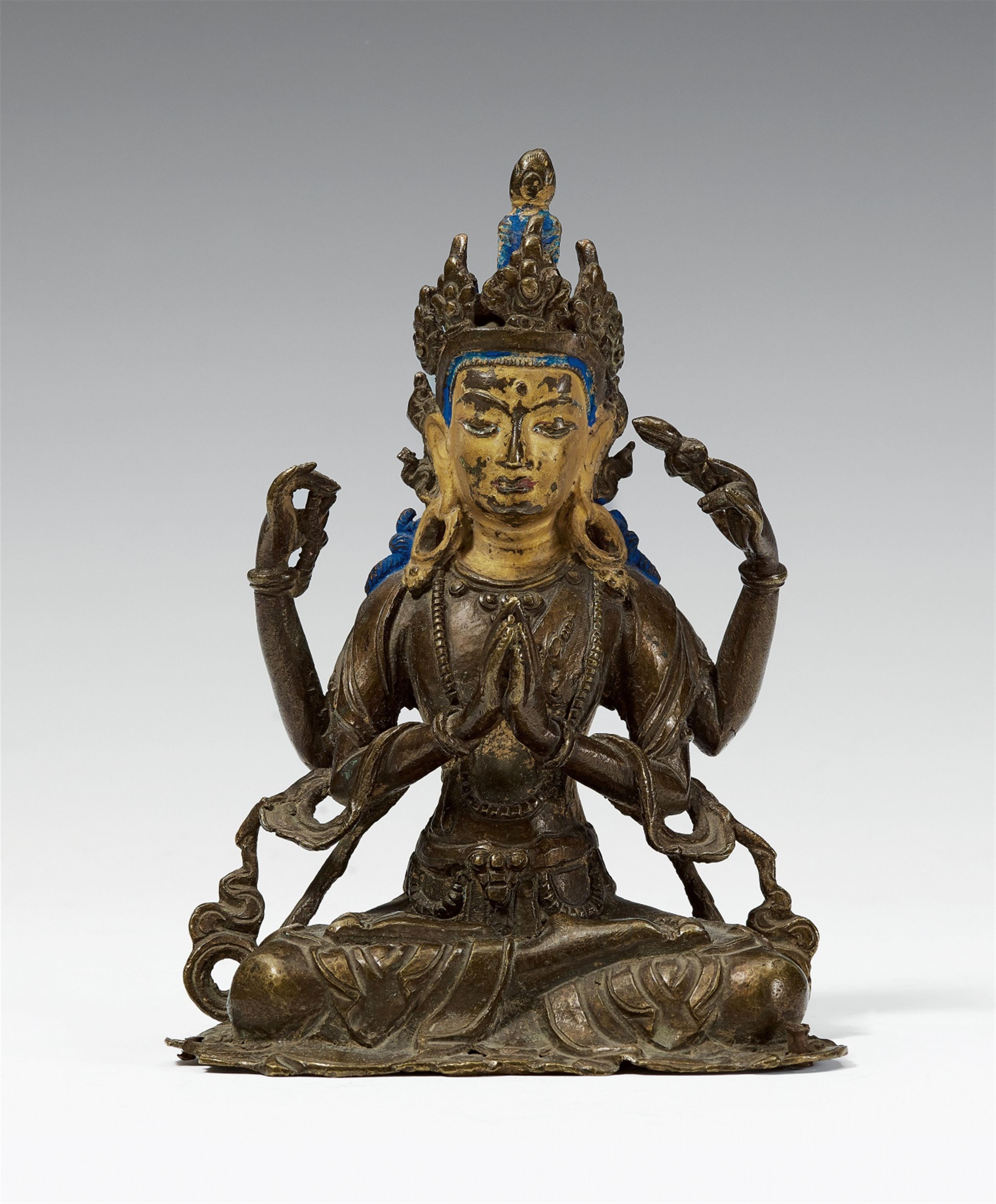 Avalokiteshvara. Bronze. Tibet. 17. Jh. - image-1