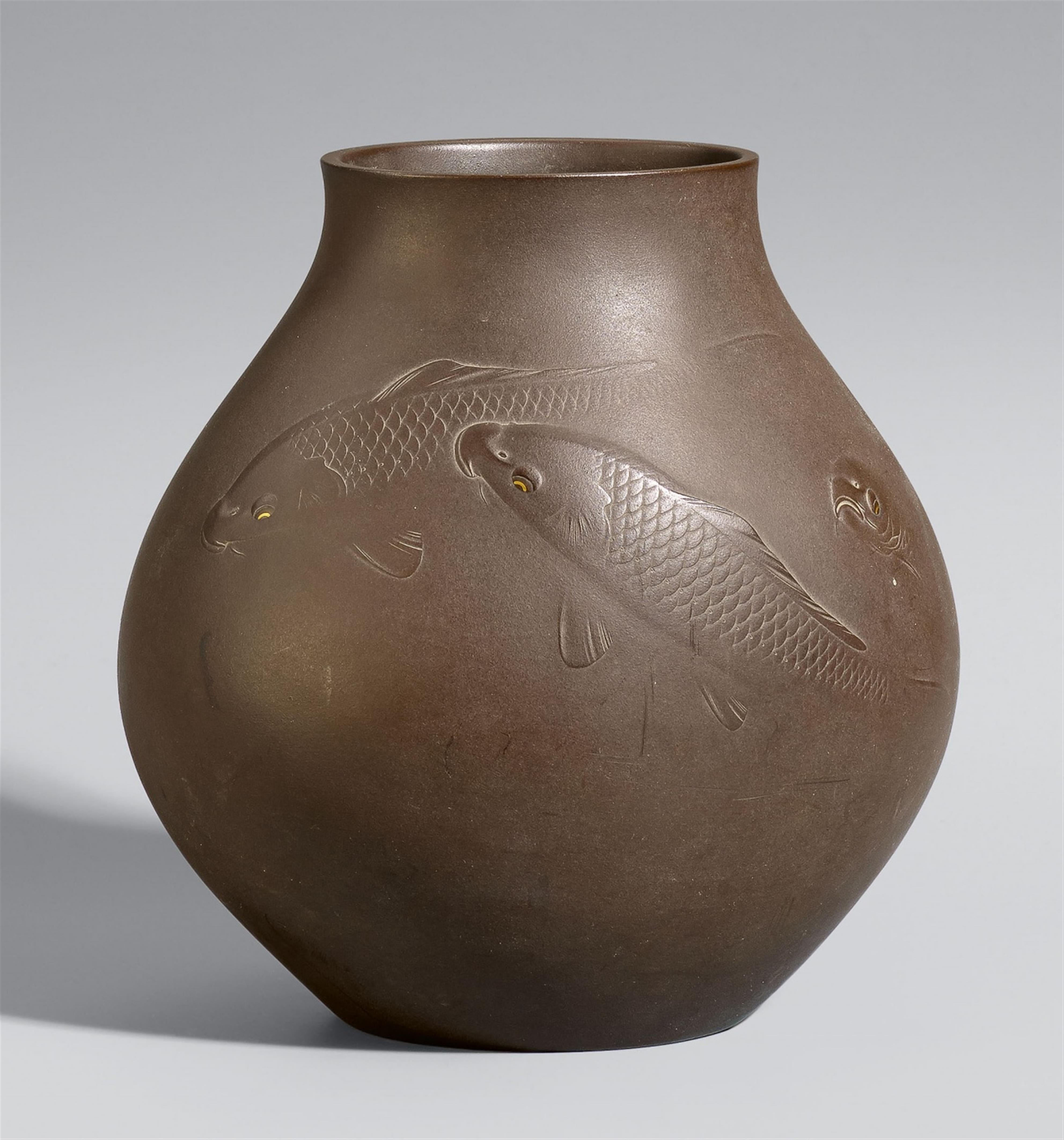 Bauchige Vase. Bronze. 20. Jh. - image-1