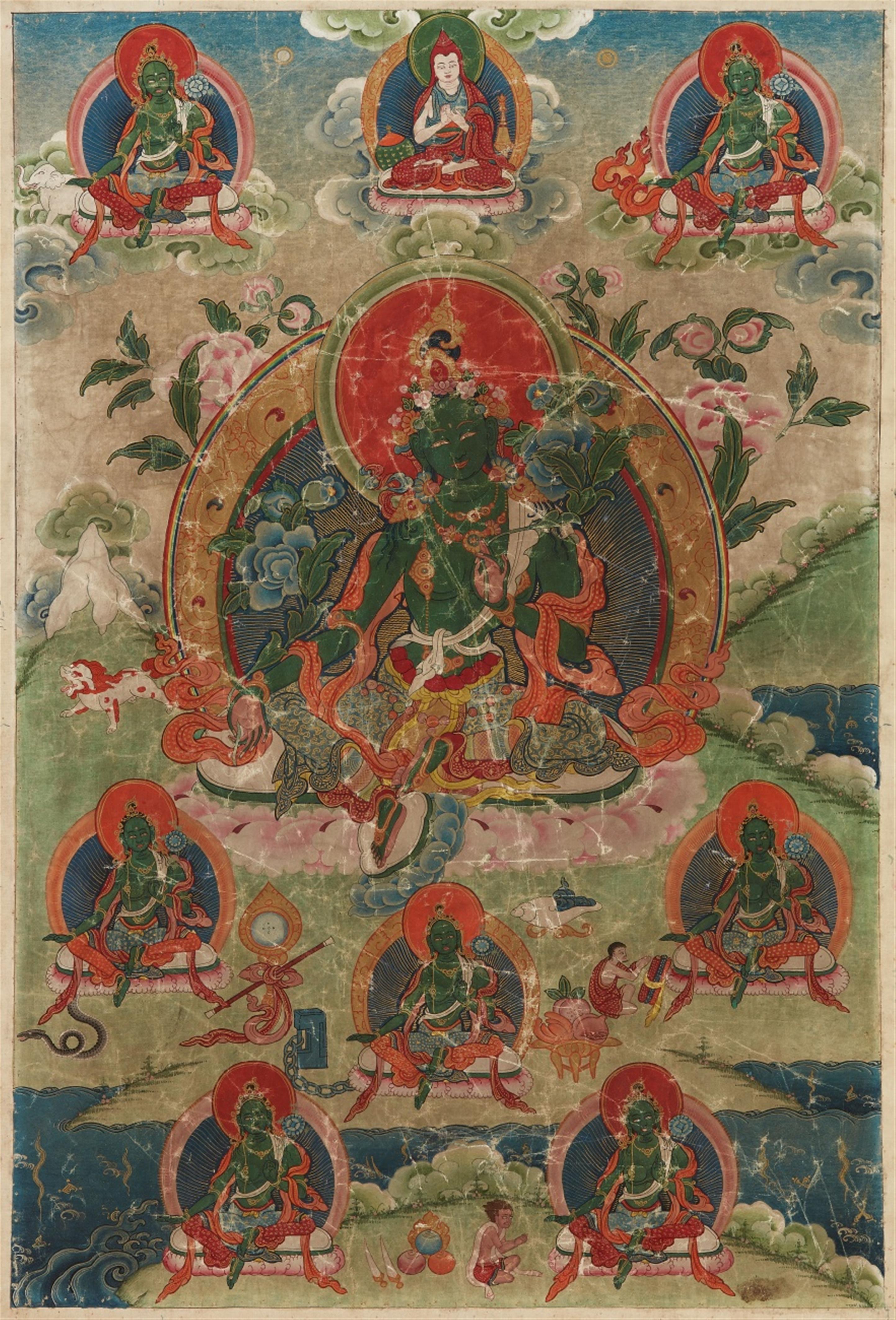 Thangka der Syamatara. Tibet. 19. Jh. - image-1