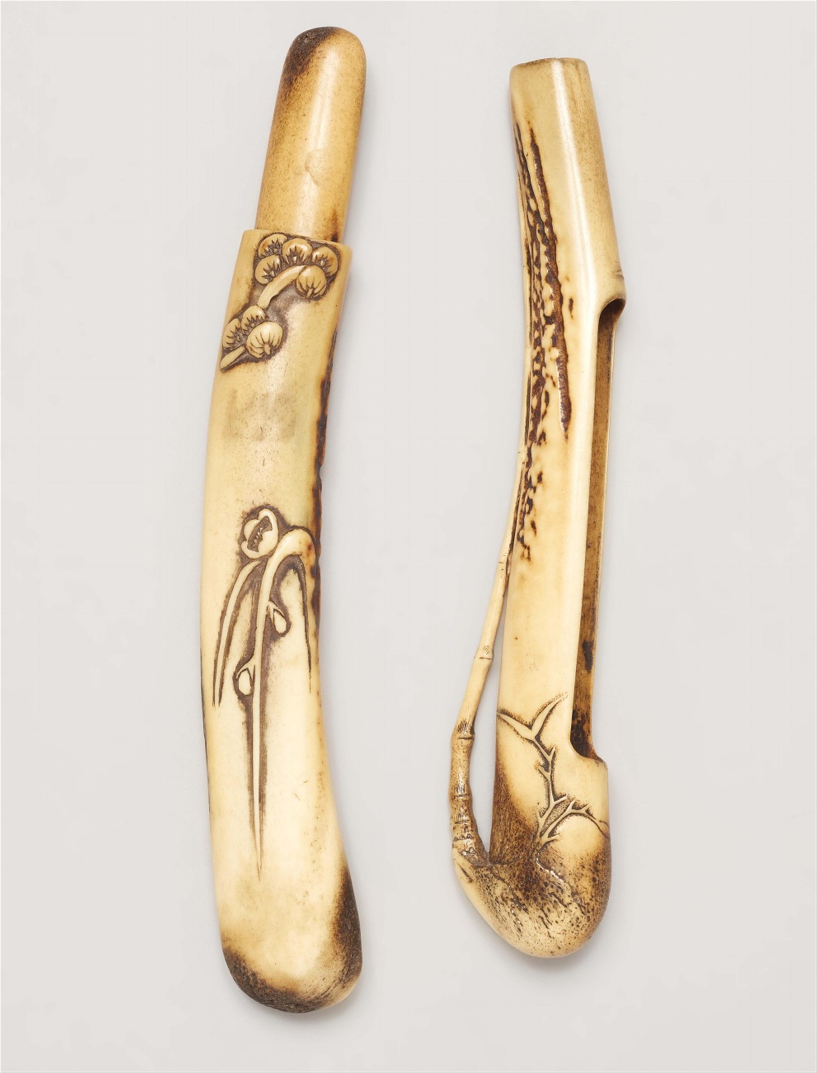 Two stag antler kiseruzutsu. Second half 19th century - image-2