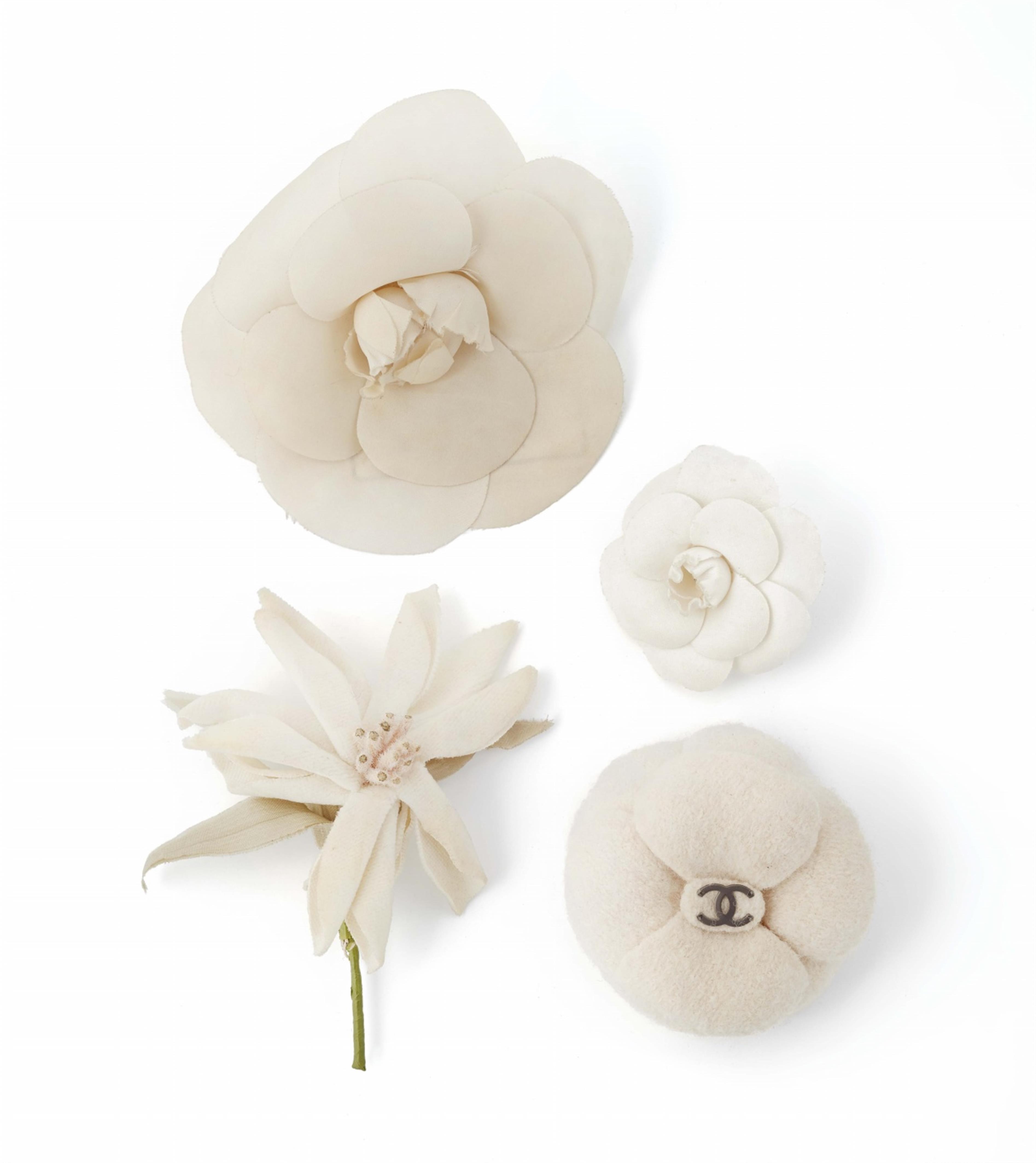 Four Chanel fabric flower brooches, 1986, 1994 and 2002 - image-1